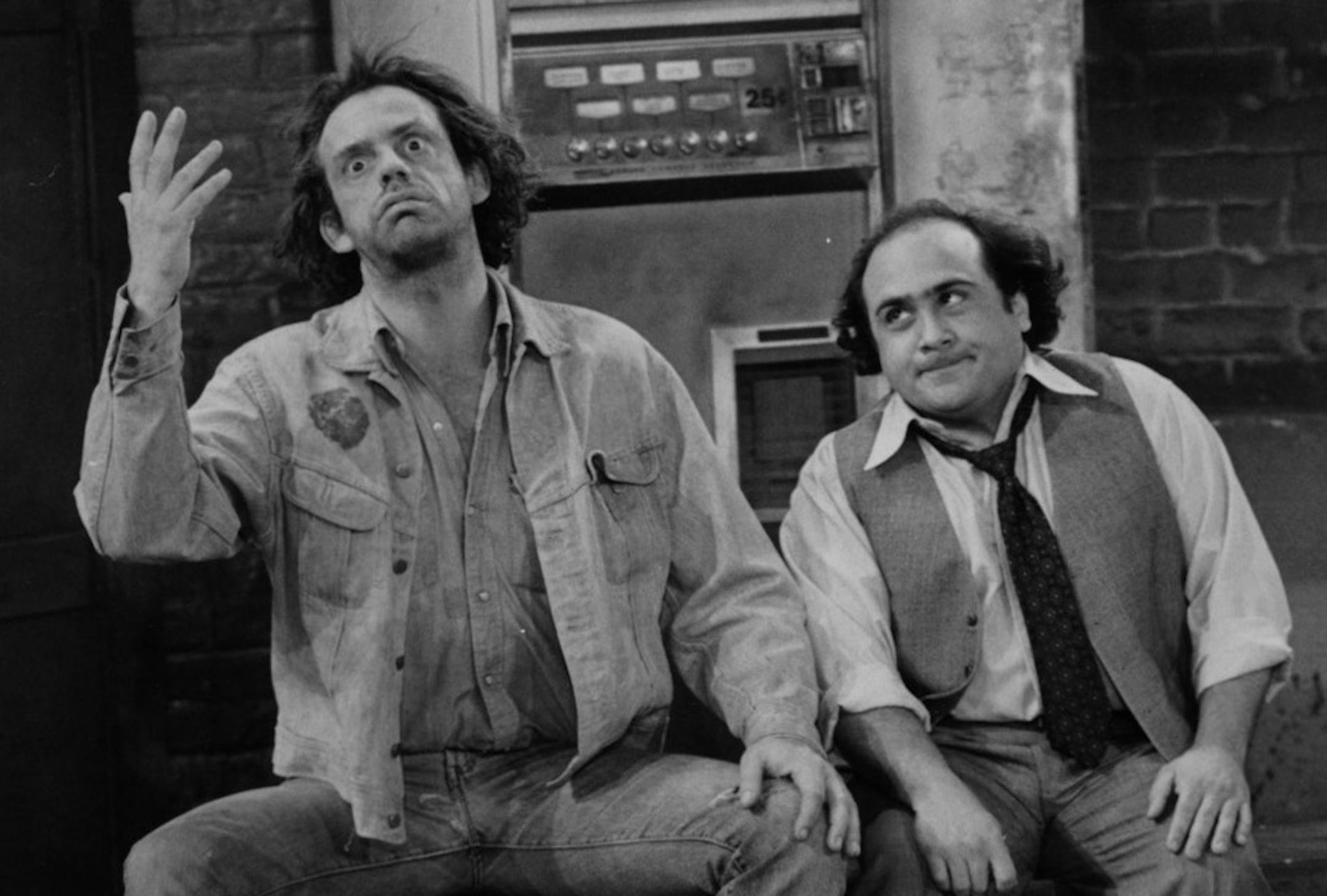 Christopher Lloyd, left, and Danny DeVito in "Taxi."