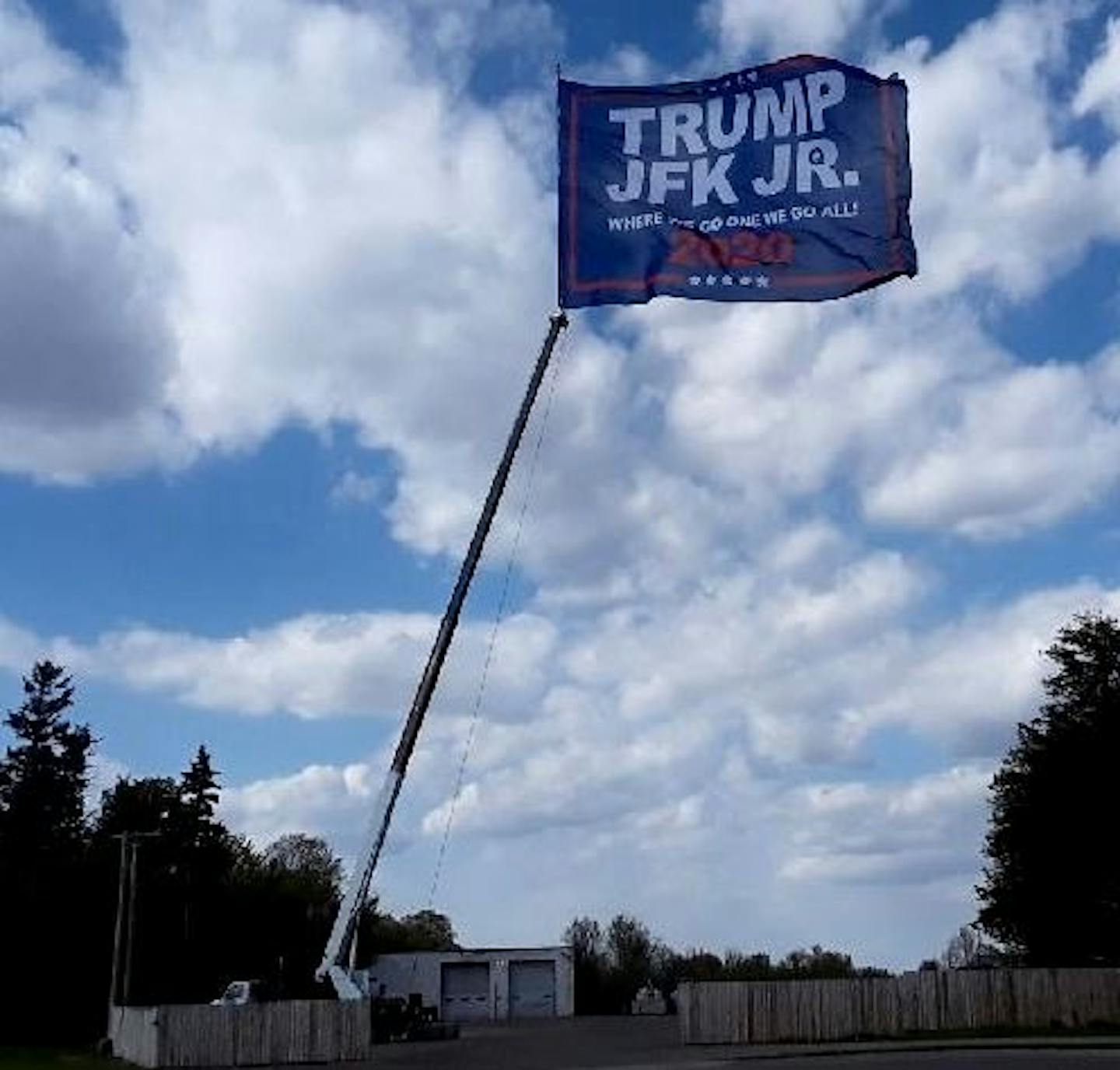 Buffalo man deals flagpole