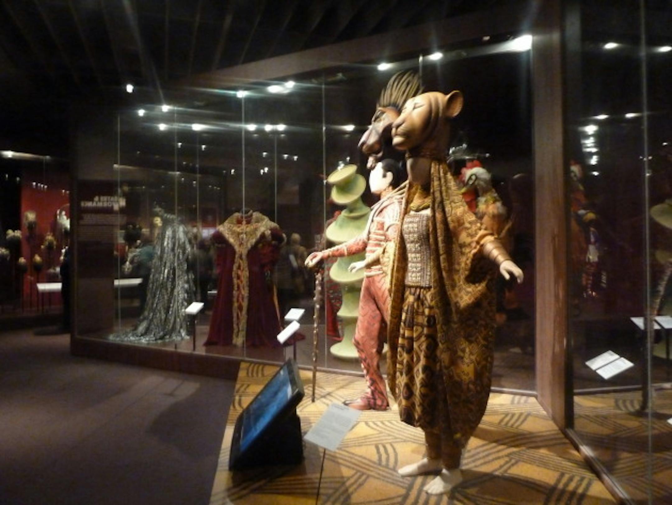 Costume display at the V&A