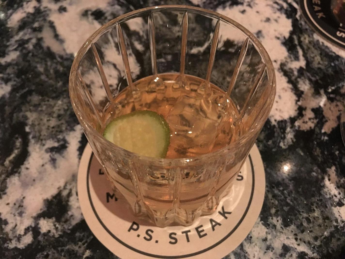 Not That Olson Twin is a cocktail that pays homage to former La Belle Vie bartender Jon Olson at the new P.S. Steak lounge.