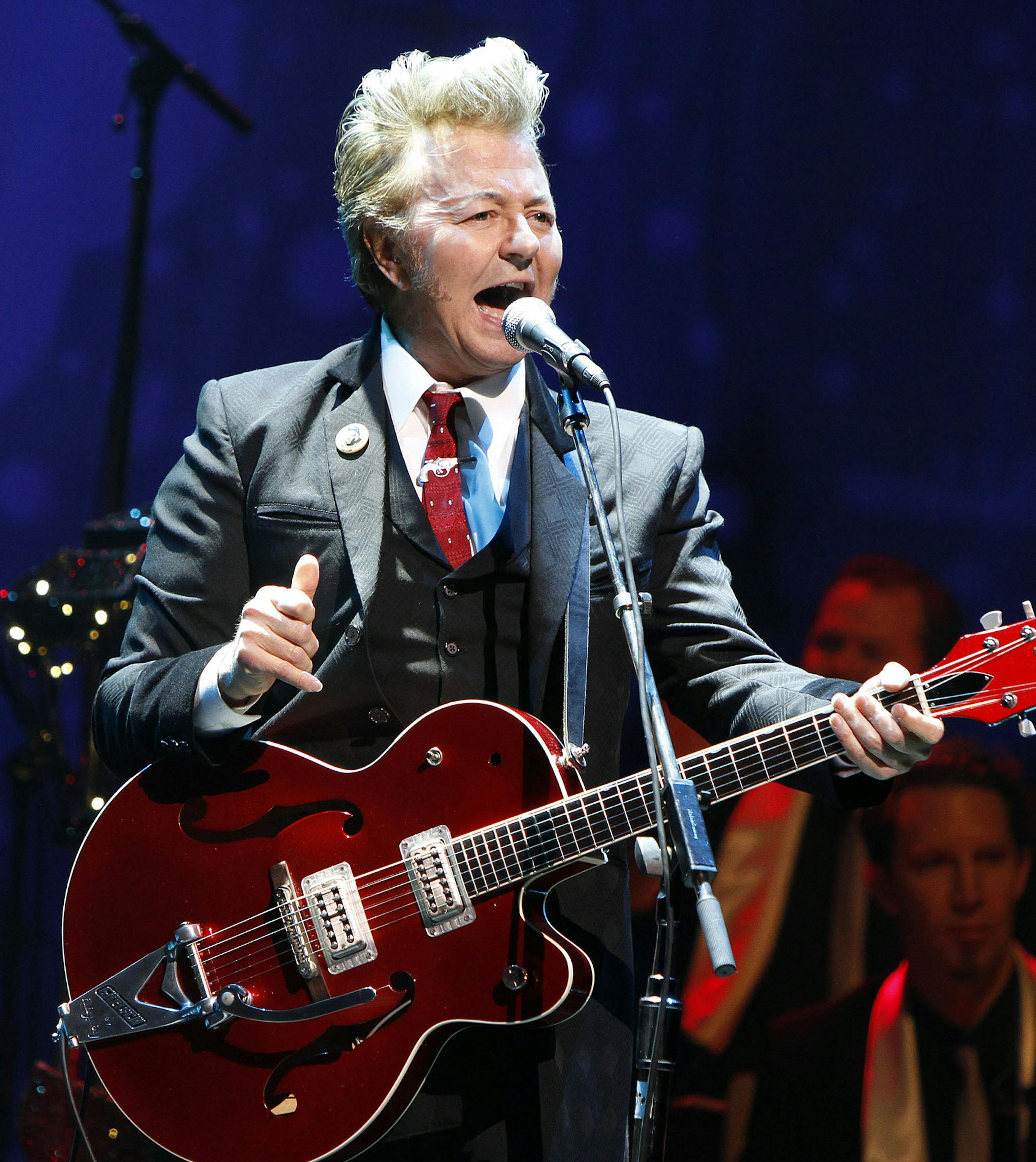 Rock-a-billy star Brian Setzer performed in concert at the Cobb Energy Centre on December 7, 2013 in Atlanta, GA. (Photo by Dan Harr/Invision/AP Images) ORG XMIT: 04181313242