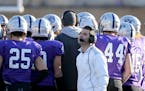 St. Thomas head coach Glen Caruso near the end of his team's 34-31loss to Wisconsin-Oshkosh during NCAA Div. III playoff action Saturday, Dec. 3, 2016