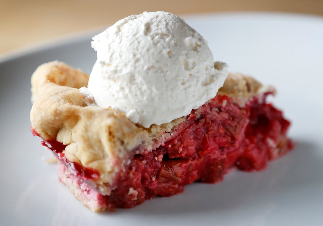 Raspberry Rhubarb pie at the New Scenic Cafe on the North Shore.
