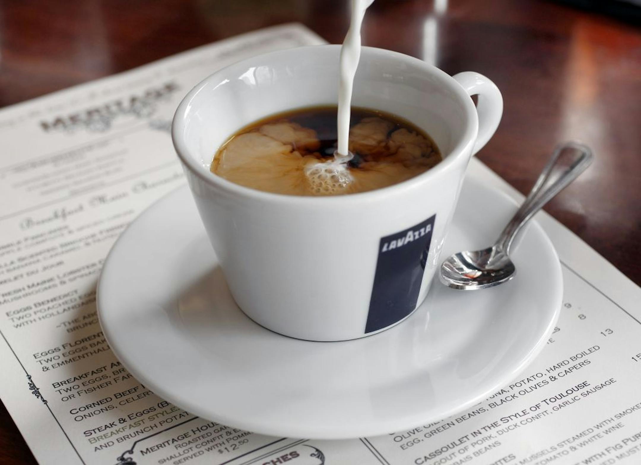 A good cup of coffee with real cream