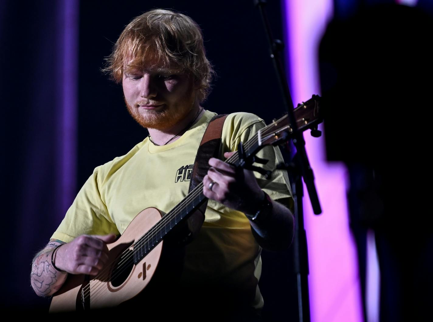 Ed Sheeran performed Saturday, Oct. 21, 2018 at US Bank Stadium in Minneapolis.