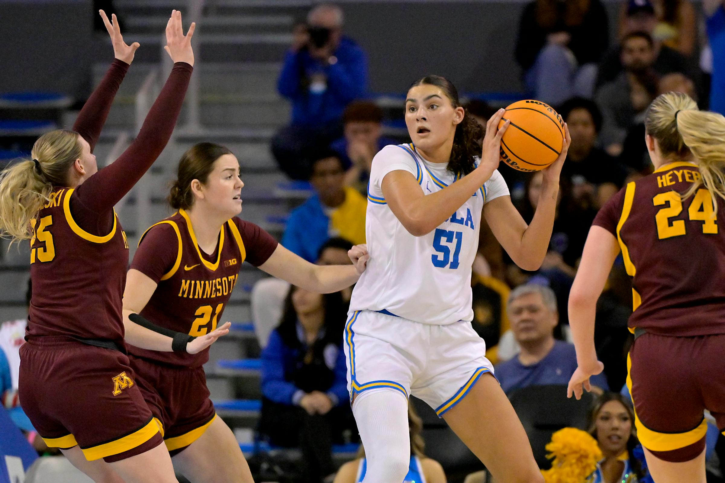 Gophers women’s basketball team hangs in for a half, then sees No. 1 UCLA motor away