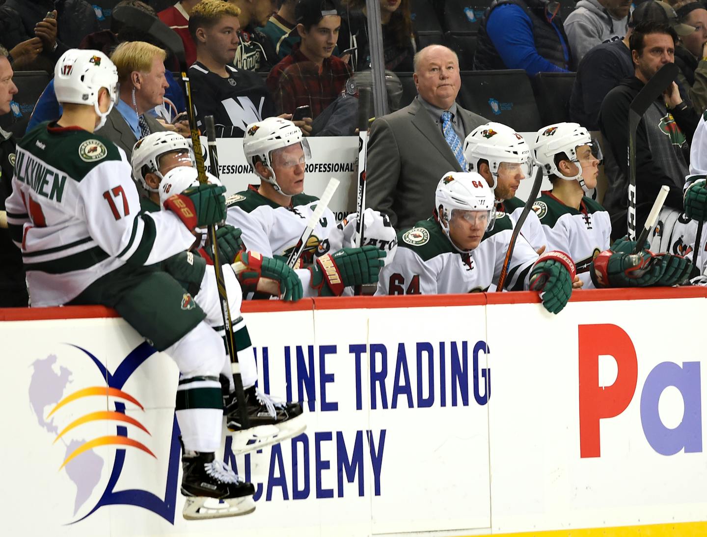 As management was busy crunching numbers to see if there's a way the Wild can afford to not skate at least one player short Tuesday against the Buffalo Sabres, the team's lack of bodies during Monday's practice left coach Bruce Boudreau admittedly "grumpy."