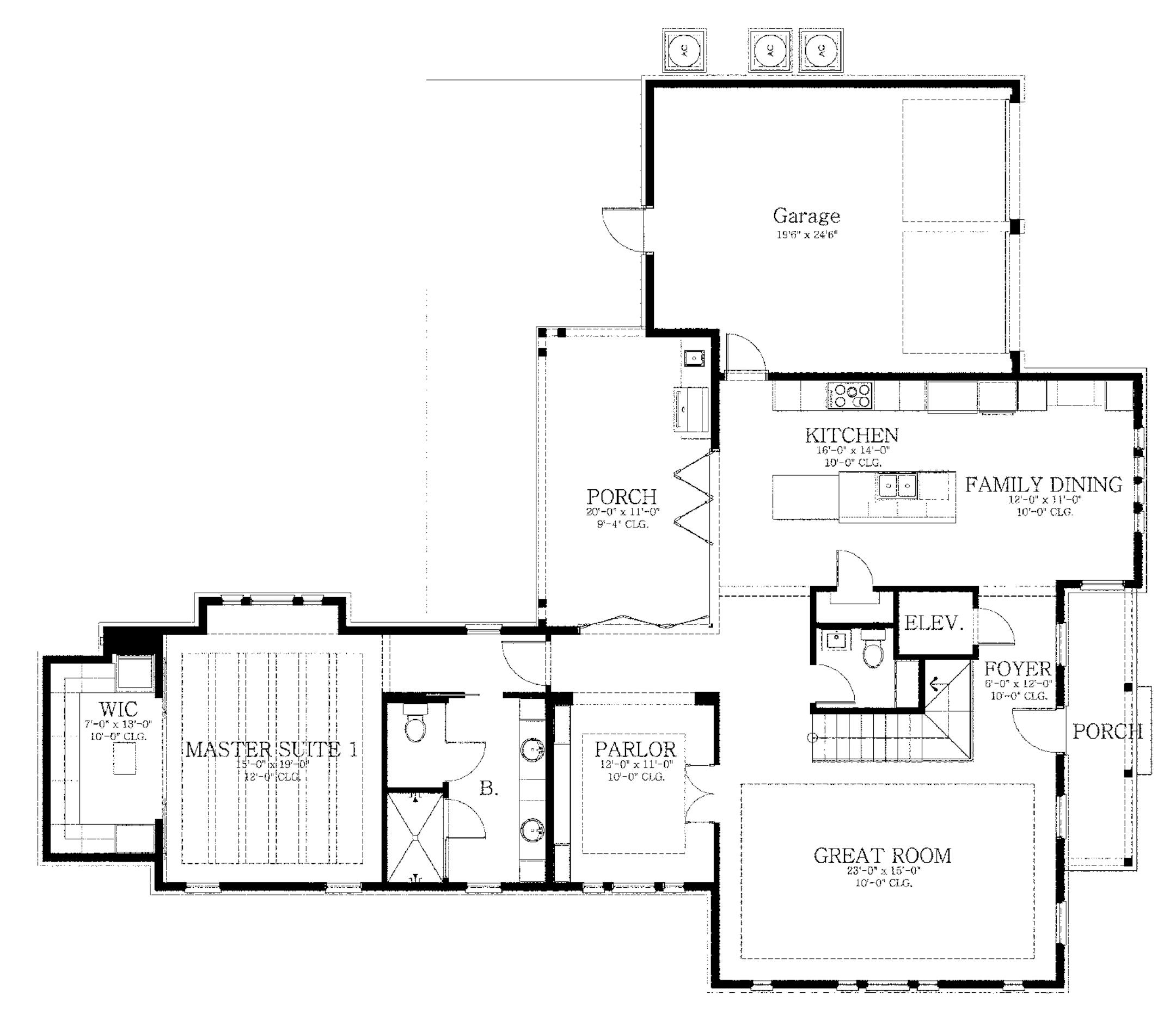 Modern farmhouse styling makes the exterior of this home stand out. PLAN050717