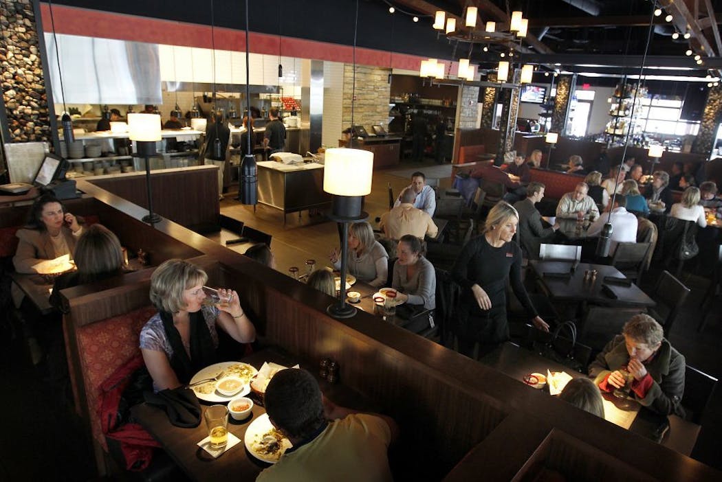The dining room of Rojo's St. Louis Park location, which is still open for business.