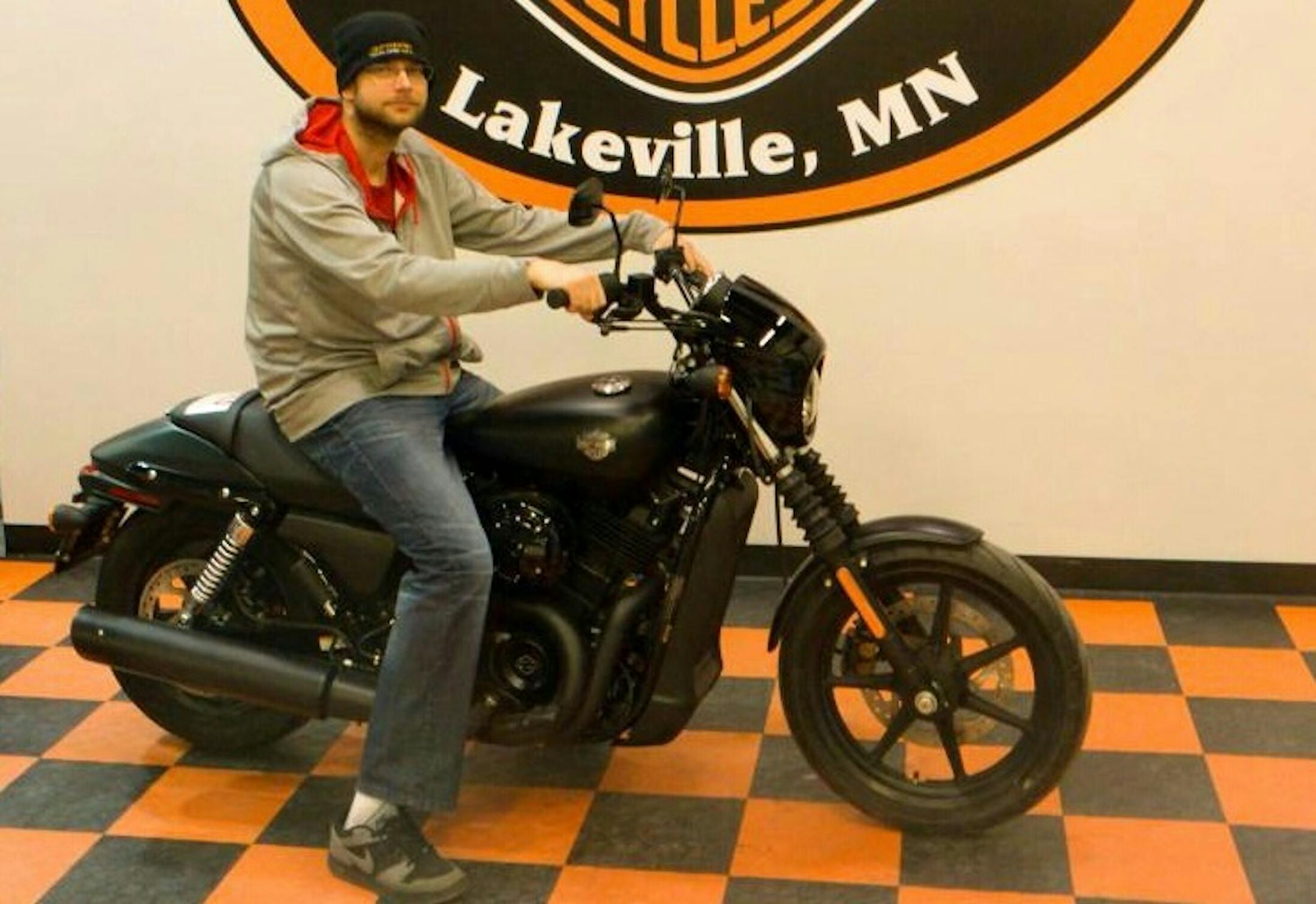 Dominic Morris claimed his Harley over the weekend.
