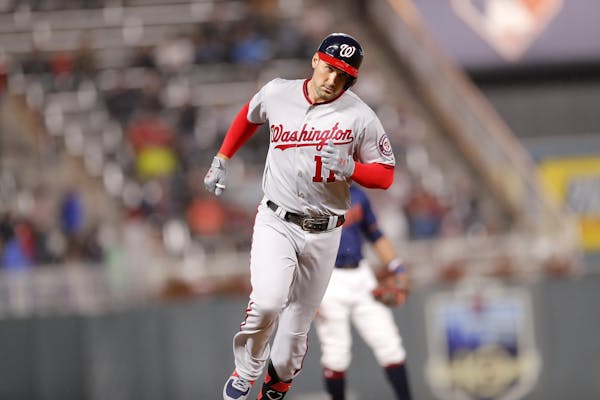 Washington Nationals first baseman Ryan Zimmerman (11) hit a home run in the third inning.