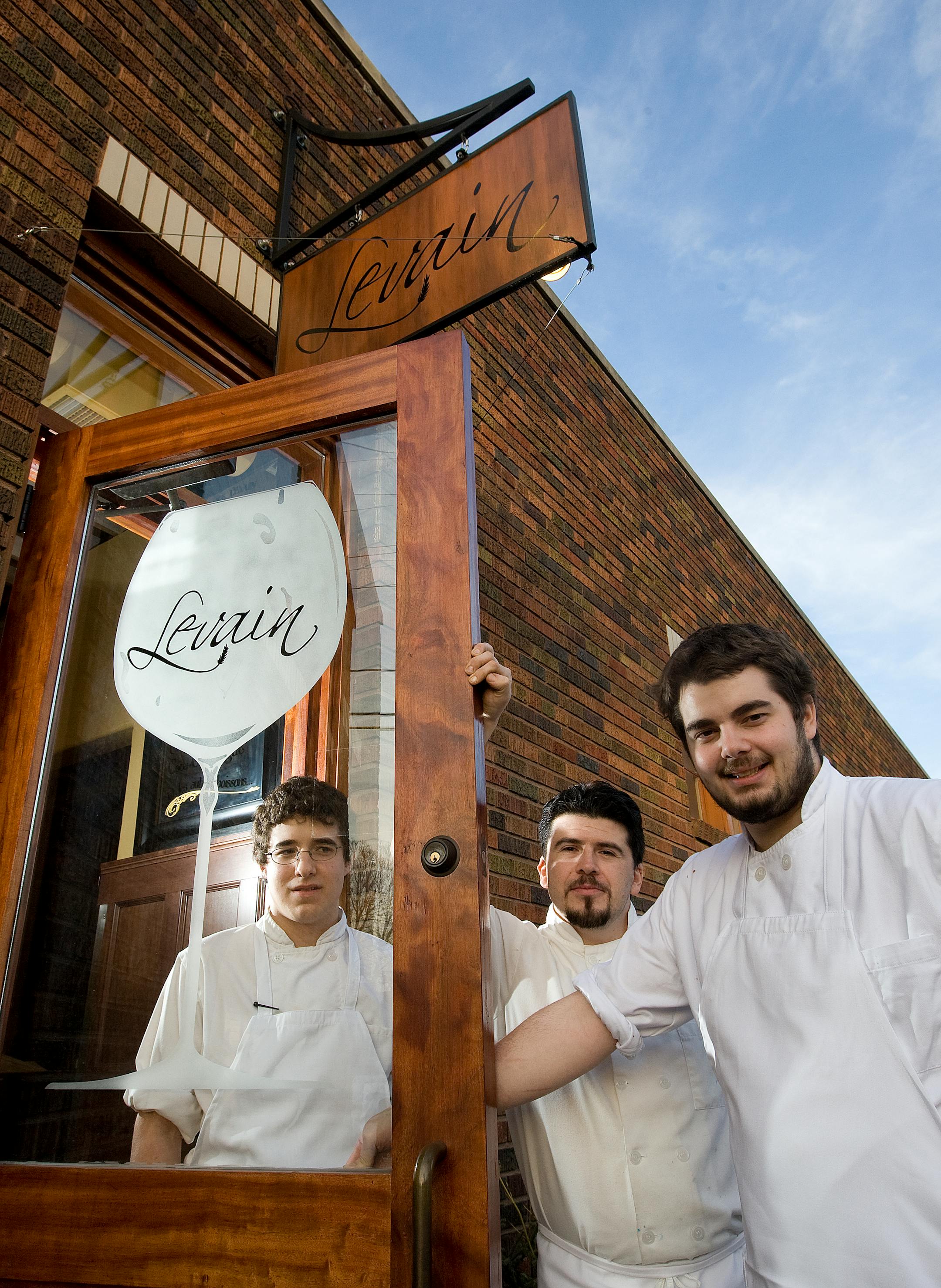 Left to right: Cook Alan Hlebaen, sous chef Remle Colestock and Chef Adam Vickerman are the team that make Sunday nights sparkle at Cafe Levain.