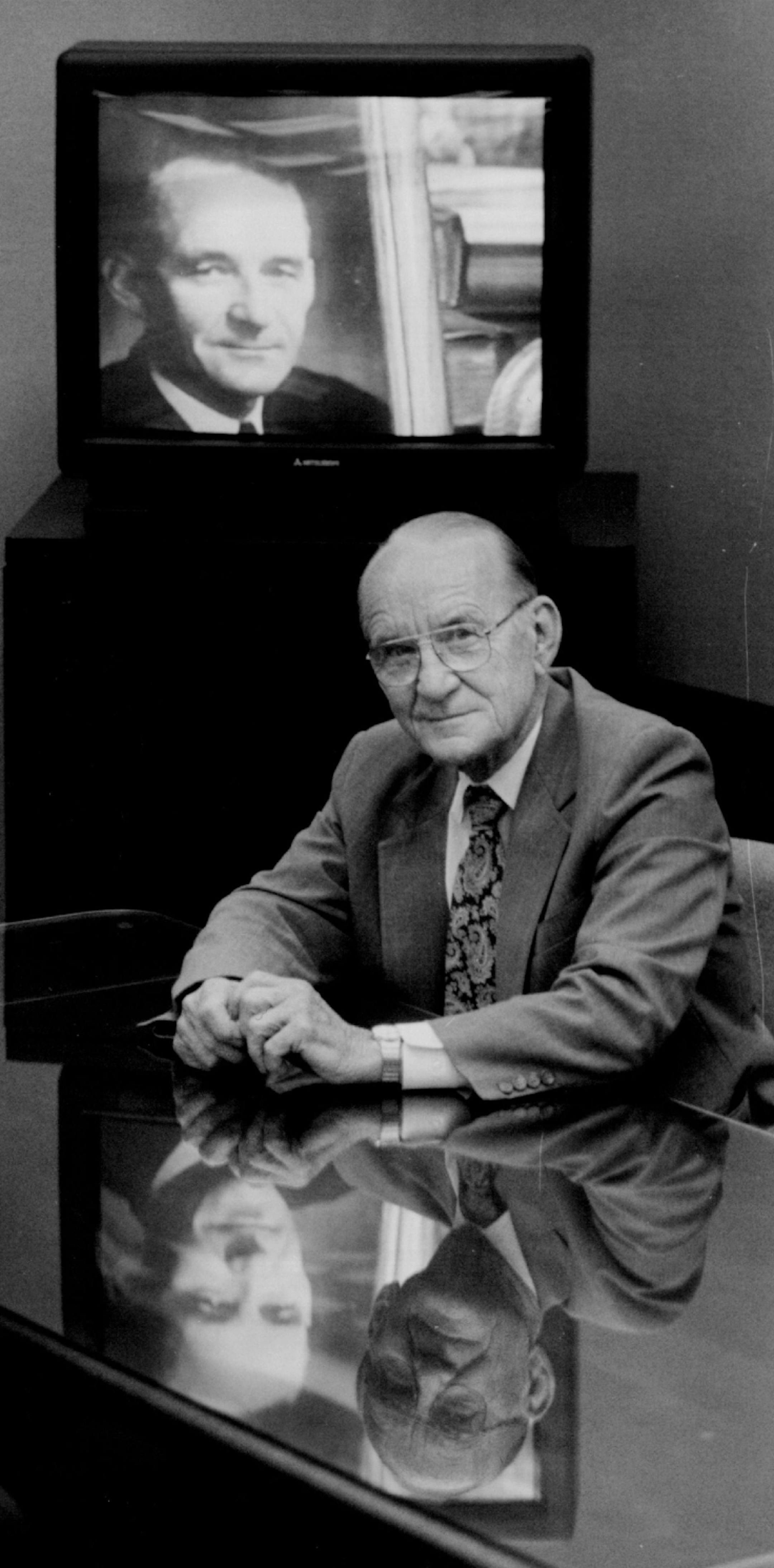 June 19, 1992 Mpls Atty Miles Lord in his office with one of his TV Commercials in the background Minneapolis lawyer Miles Lord, With one of his TV commercials in the background, said he has "Such a high profile," he wouldn't mind if advertising were banned altogether. June 21, 1992 Rick Sennott, Minneapolis Star Tribune