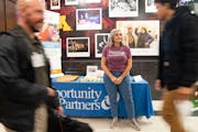 Danette Scorza, a talent acquisition manager from Opportunity Partners, recruited employees for her nonprofit at the Government & Nonprofit Career Fai