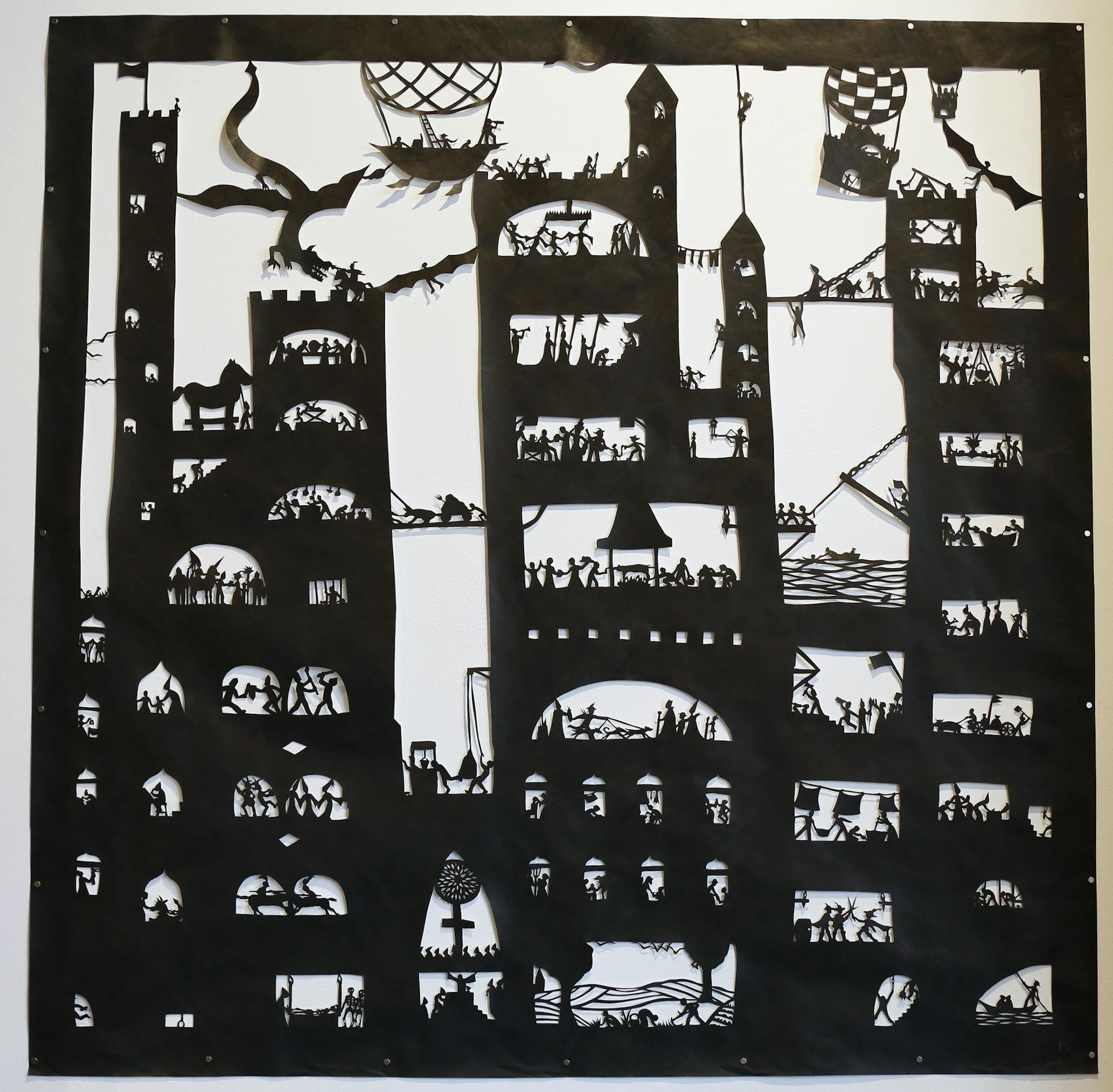 At the Minnesota Center for Book Arts, "Directed: The Intersection of Book, Film, and Visual Narrative," pulls together several popular story telling media in a bookish, pretty intellectual way. This is Beatrice Coron's paper cut masterwork. ] richard tsong-taatarii@startribune.com