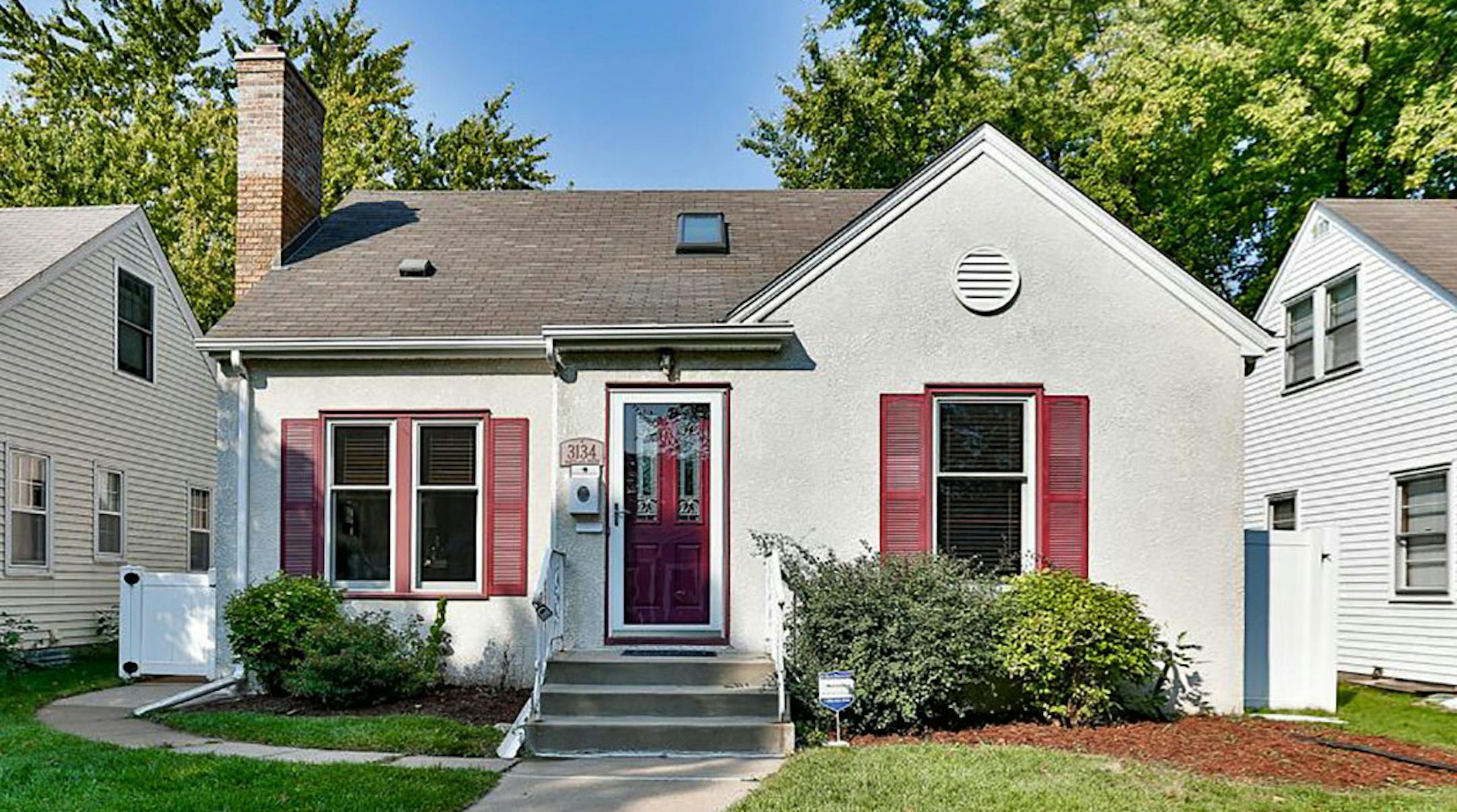 Minneapolis
Built in 1941, this three-bedroom, three-bath house located in the Waite Park neighborhood has 2,192 square feet and features an upper master suite with fireplace, skylight and separate heating/cooling system, eat-in kitchen, formal dining room, full finished basement, patio, fenced yard and a two-car detached garage. Listed by Susan Anderson, Edina Realty, 612-508-7344.