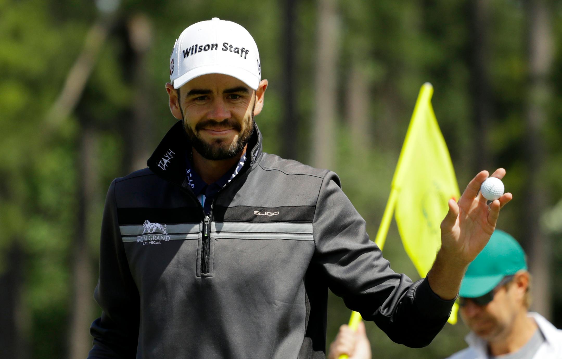 Troy Merritt acknowledged the gallery after putting on the second green during the final round of the Masters on Sunday.