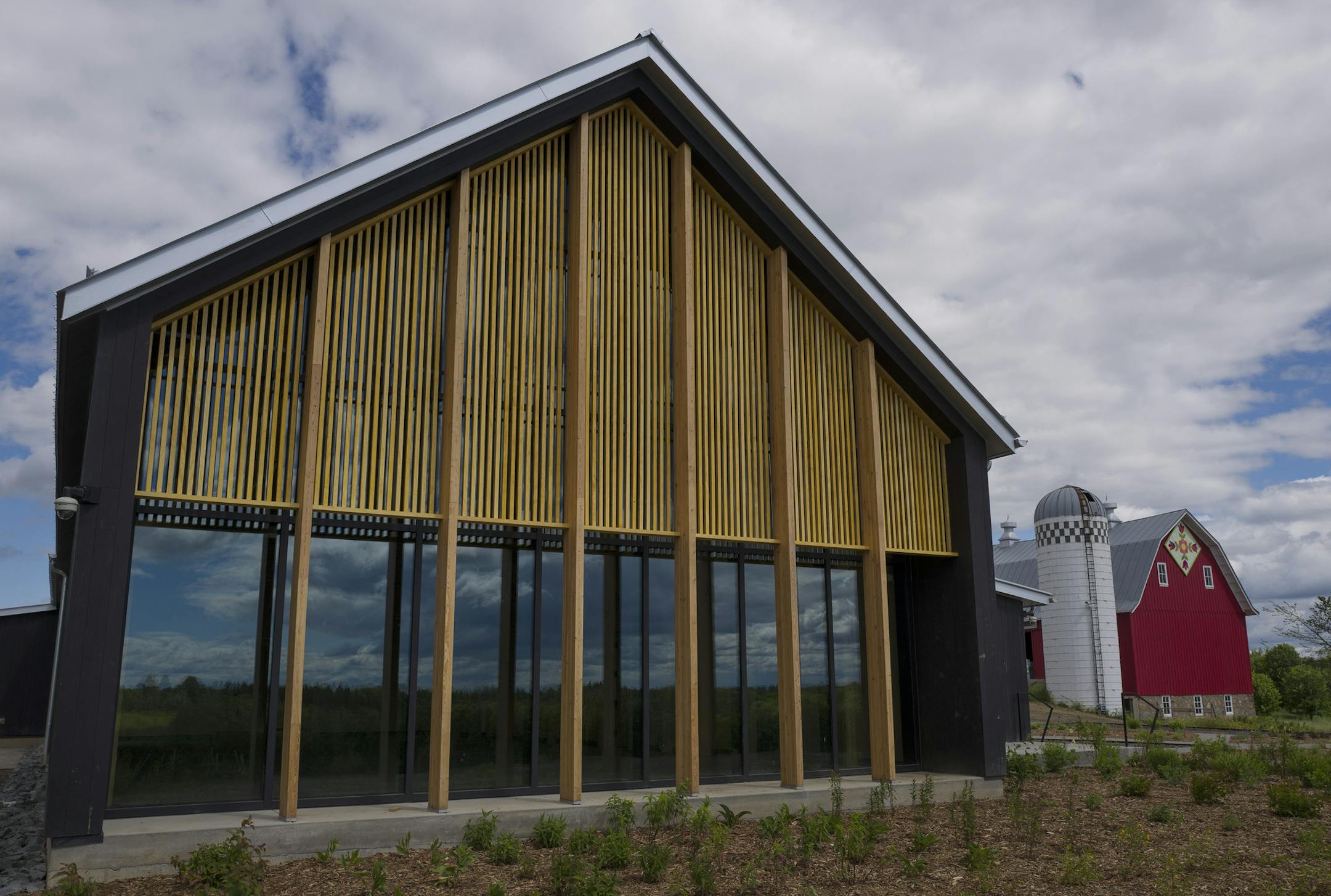 Construction of the new Tashjian Bee and Pollinator Discovery Center at The Minnesota Arboretum is almost complete Monday June 6, 2016 in Chaska, MN.] Jerry Holt /Jerry.Holt@Startribune.com