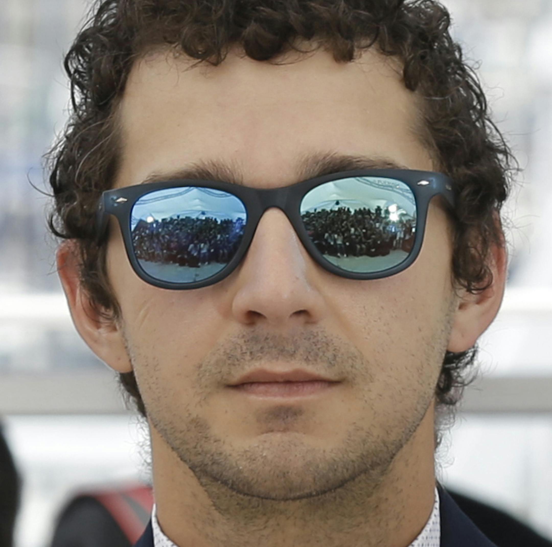 Actor Shia Labeouf poses for photographers during a photo call for the film American Honey at the 69th international film festival, Cannes, southern France, Sunday, May 15, 2016. (AP Photo/Lionel Cironneau)