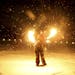 Embrace the Light performer Star Williams used fire to entertain crowds of skiers. The Park Nicollet Luminary Loppet took place on Lake of the Isles o