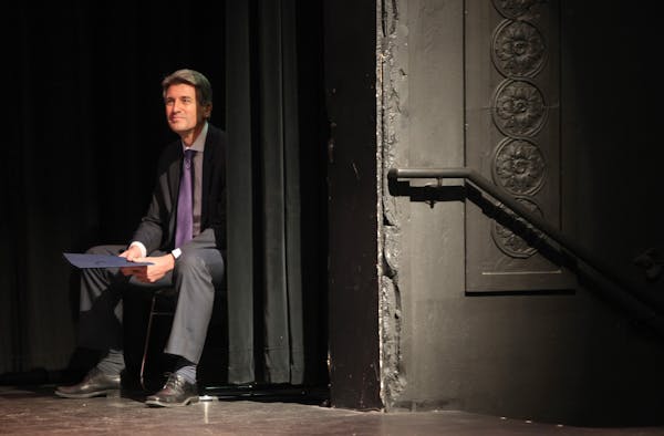 Minneapolis Mayor R.T. Rybak waited to deliver his annual State of the City address at the Capri Theater in north Minneapolis, Wednesday, April 11, 20