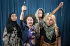 Filsan Said, Lina Jamoul, Rasha Ahmad Sharif and Noor Adwan in the New Arab American Theater Works' production of "Zafira and the Resistance."