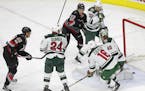 Carolina defeated the Wild 3-1 last week, one of the Wild's seven losses in its last eight games.