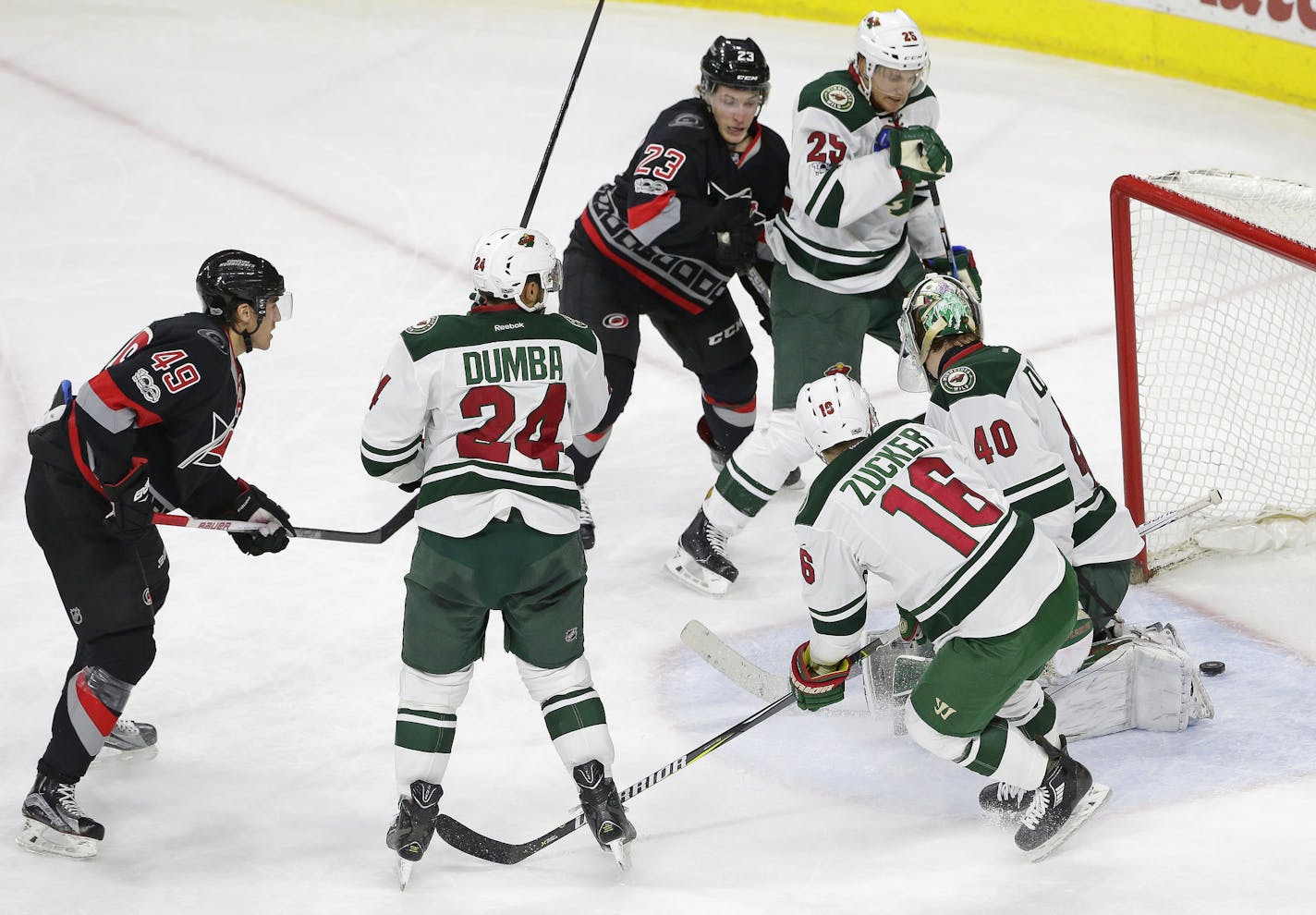 Carolina defeated the Wild 3-1 last week, one of the Wild's seven losses in its last eight games.