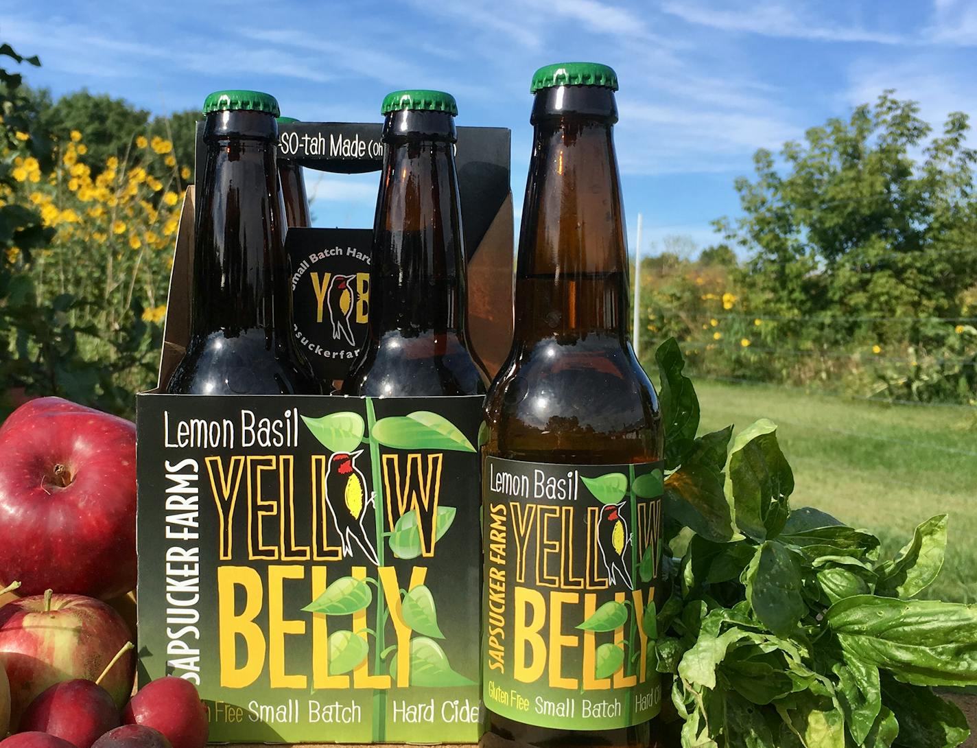 Provided. Sapsucker Farms' Lemon Basil Yellow Belly Cider.