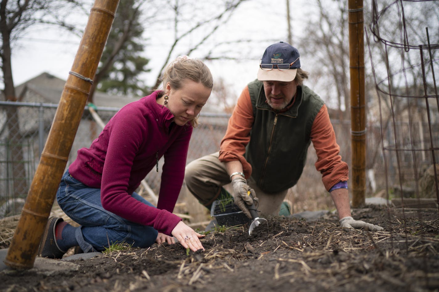 Jim Langford bought the vacant lot near his house 10 years ago, and the garden has been evolving since then. He and his daughter, Maggie, eat out of the garden year-round, freezing and canning surplus vegetables.