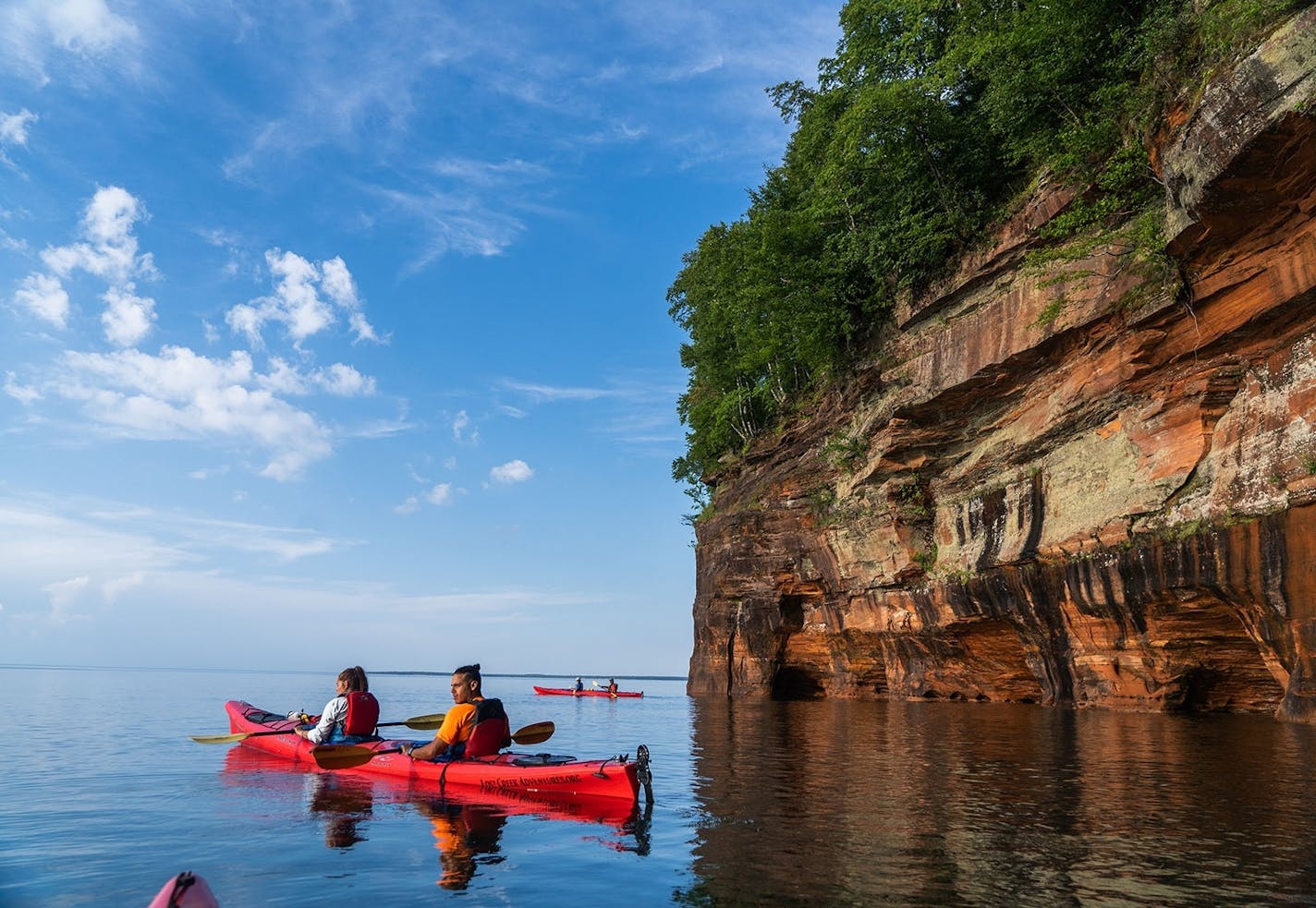 Ruth Venegas and Zeek Ramos joined a sea cave tour with Lost Creek Adventures on their visit from Chicago.