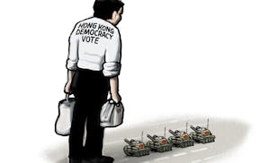 Sack cartoon: Hong Kong and democracy