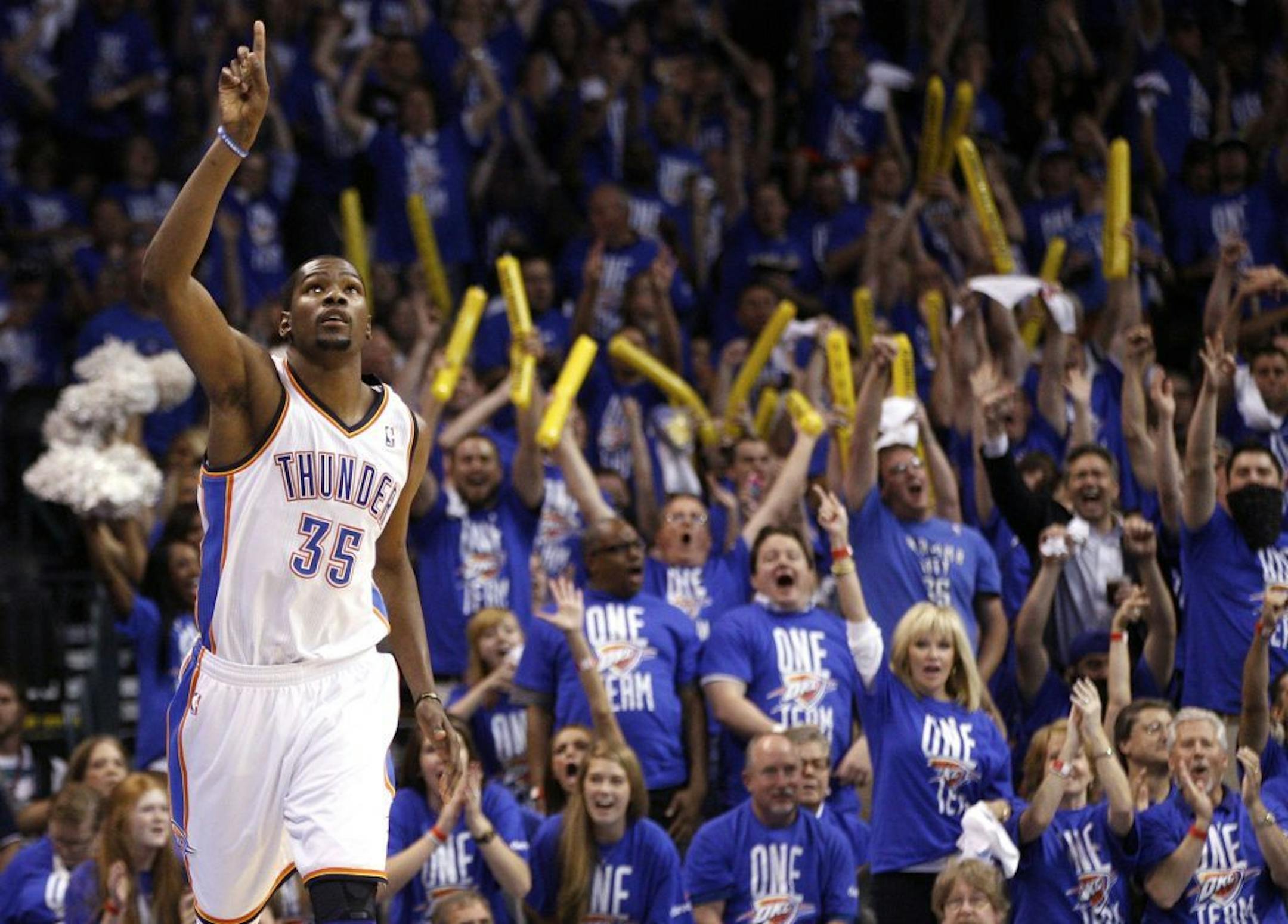 Sure, the Thunder's fans are having fun. But must they all dress alike?