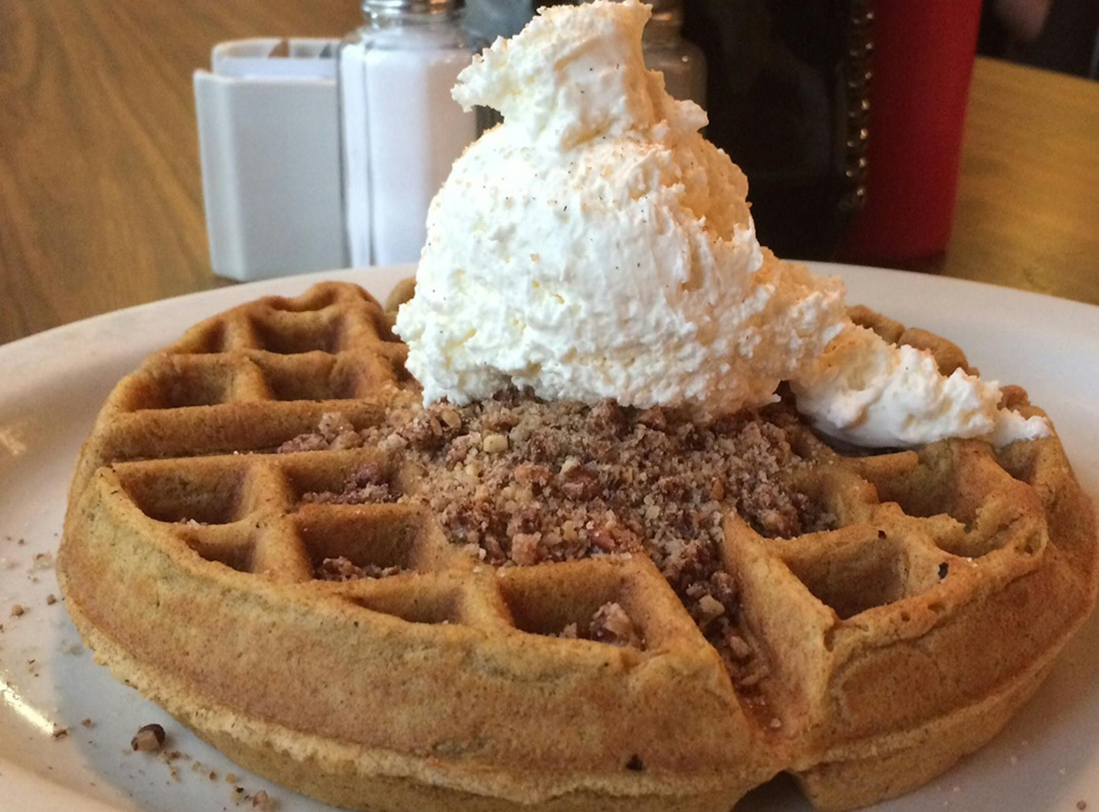 Hot Plate's pumpkin-pecan waffle.