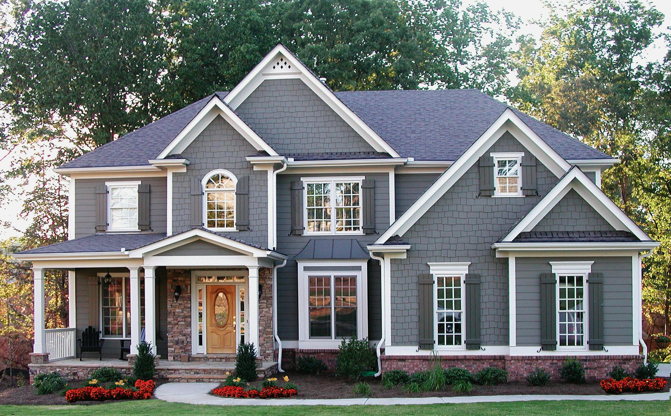 The use of stone gives this home curb appeal.