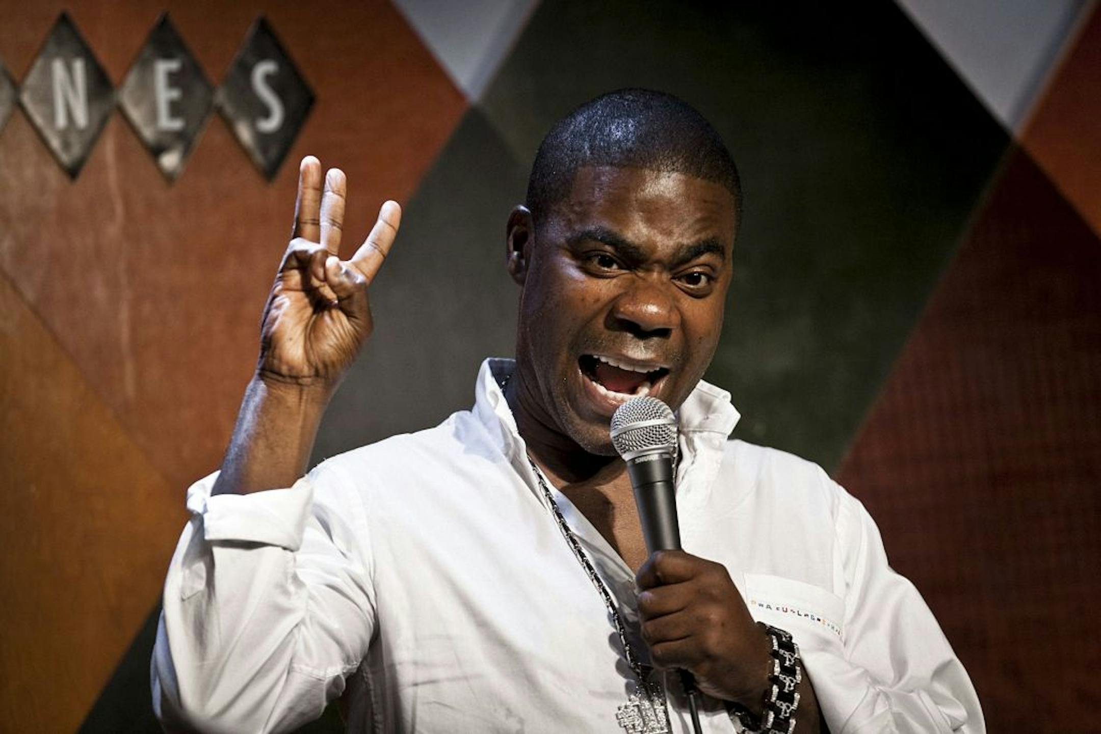 Tracy Morgan performs at Carolines, the Times Square comedy club, in New York, June 25, 2011. At Carolines on Saturday night, Morgan mostly avoided the controversy about his anti-gay remarks for which he was condemned for at a Nashville, Tenn., appearance. (Chad Batka/The New York Times) ORG XMIT: MIN2013012315413228
