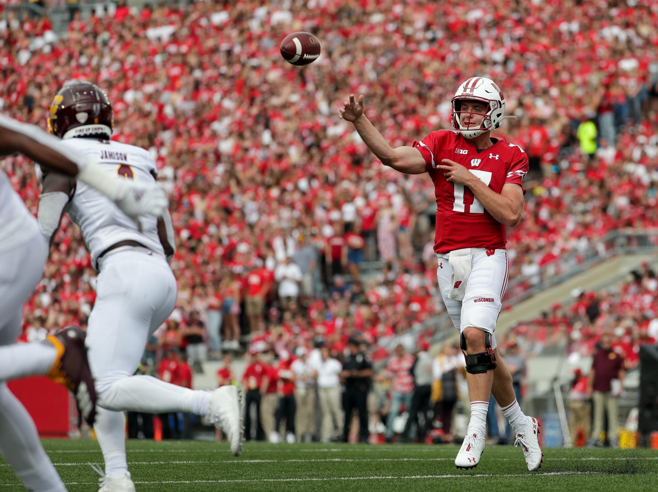 Wisconsin quarterback Jack Coan
