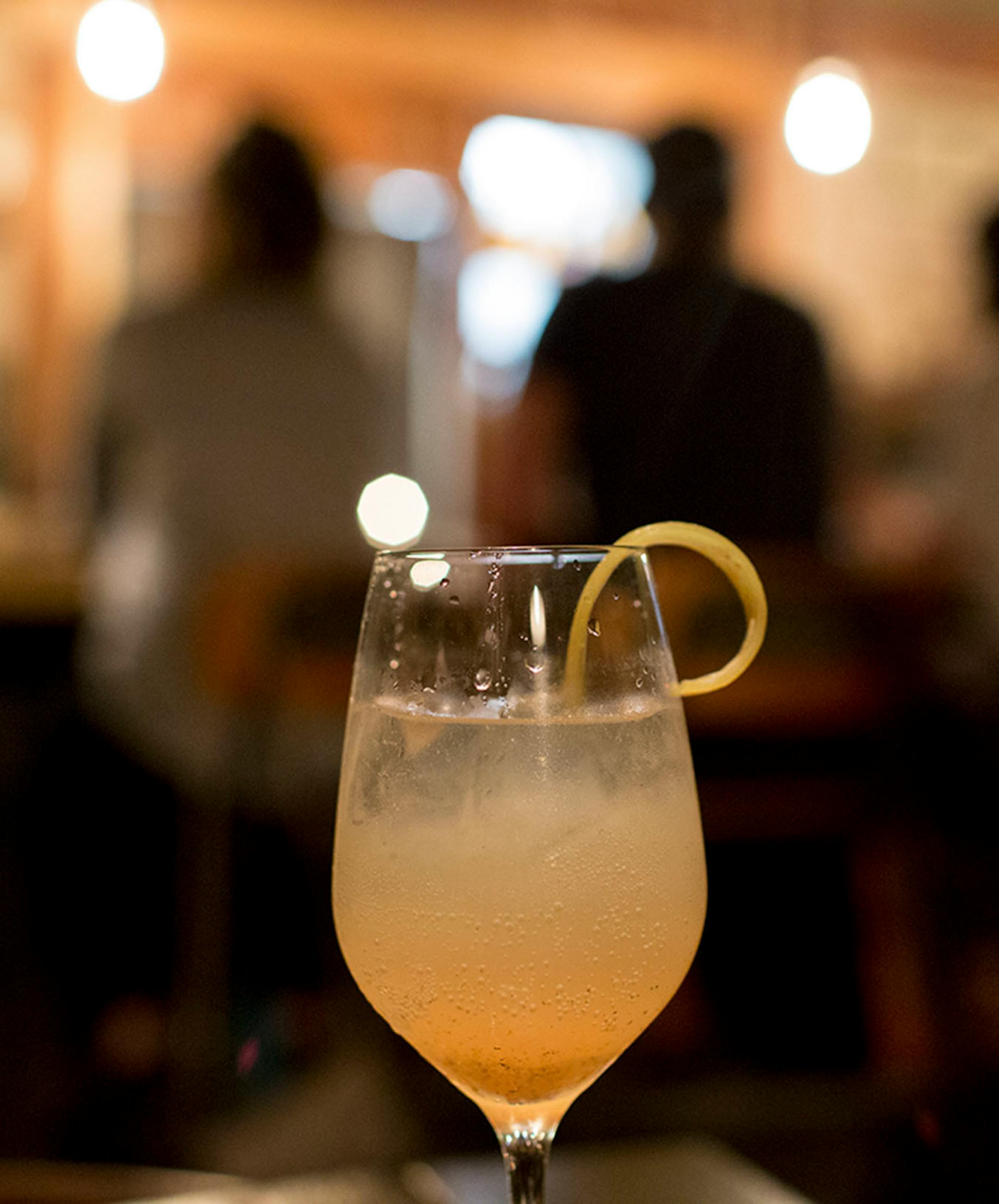 The Mint serves the Ruby's Daughter drink made with gin, prosecco, fizzy water, lemon and rhubarb vanilla bean syrup. ] COURTNEY PEDROZA • courtney.pedroza@startribune.com June 22-24, 2017; Wisconsin restaurants, cafes, bars, bakeries and breweries; Dining along the Mississippi River.