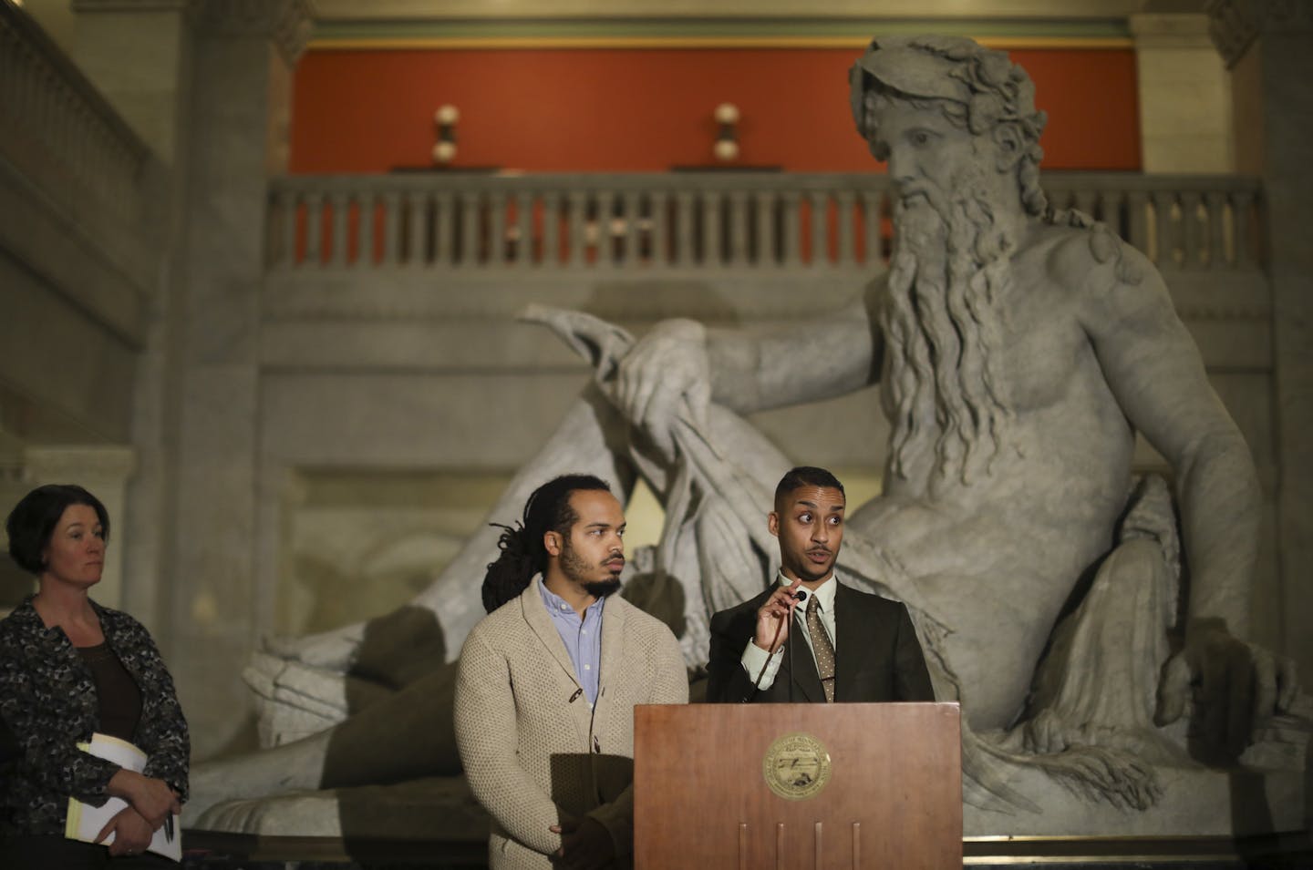 Minneapolis City Council Members-elect Jeremiah Ellison and Phillipe Cunningham, right, both talked about how while door knocking, they appealed to voters who supported other candidates to consider ranking them their second or third choice when they marked their ballots. At left was Minneapolis City Council Member Elizabeth Glidden, who moderated the event. ] JEFF WHEELER &#xef; jeff.wheeler@startribune.com Minneapolis City Council Member Elizabeth Glidden was joined by FairVote Minnesota Execut