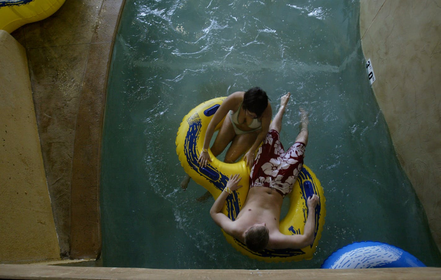 Dan Voeller and Corrin Super both of Coon Rapids and students of Mankato State University spent the day at the Radisson Hotel/Water Park in Bloomington, MN.