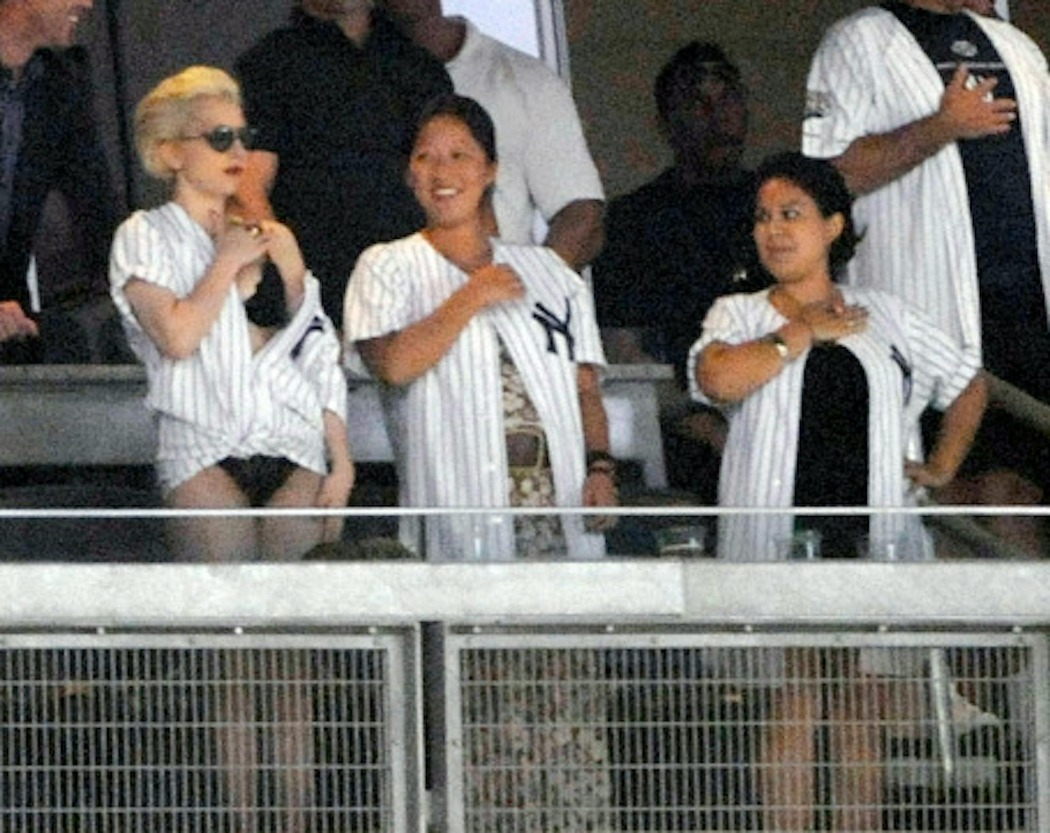 Lady Gaga: On better behavior at Yankee Stadium Friday Credit: AP