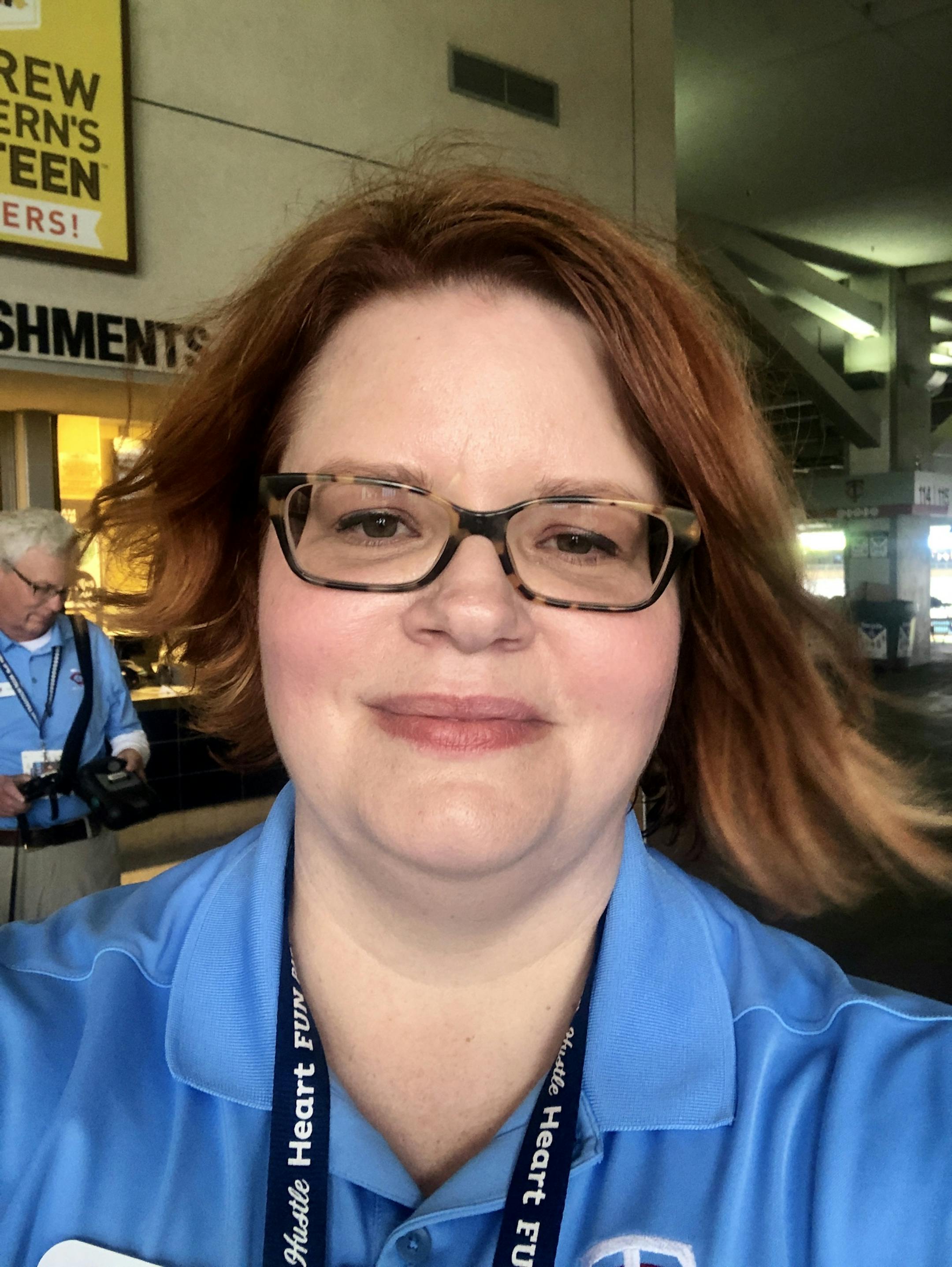 Sara Blood applied to be an usher after being laid off in 2017.