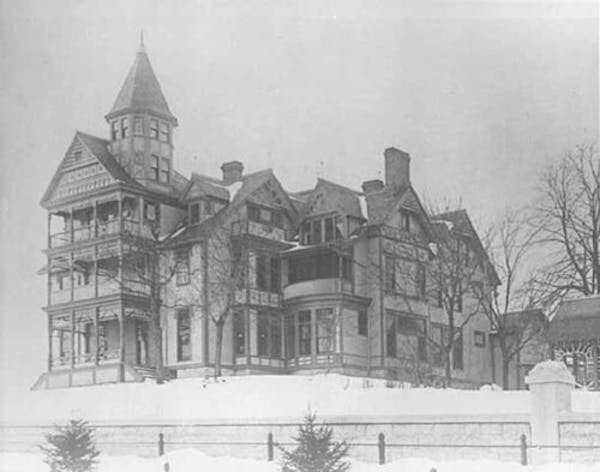 The Ames-Lamprey house, as pictured in 1900,  was a Victorian masterpiece that built by a shovel fortune and with a tenuous connection to the 2019 mov