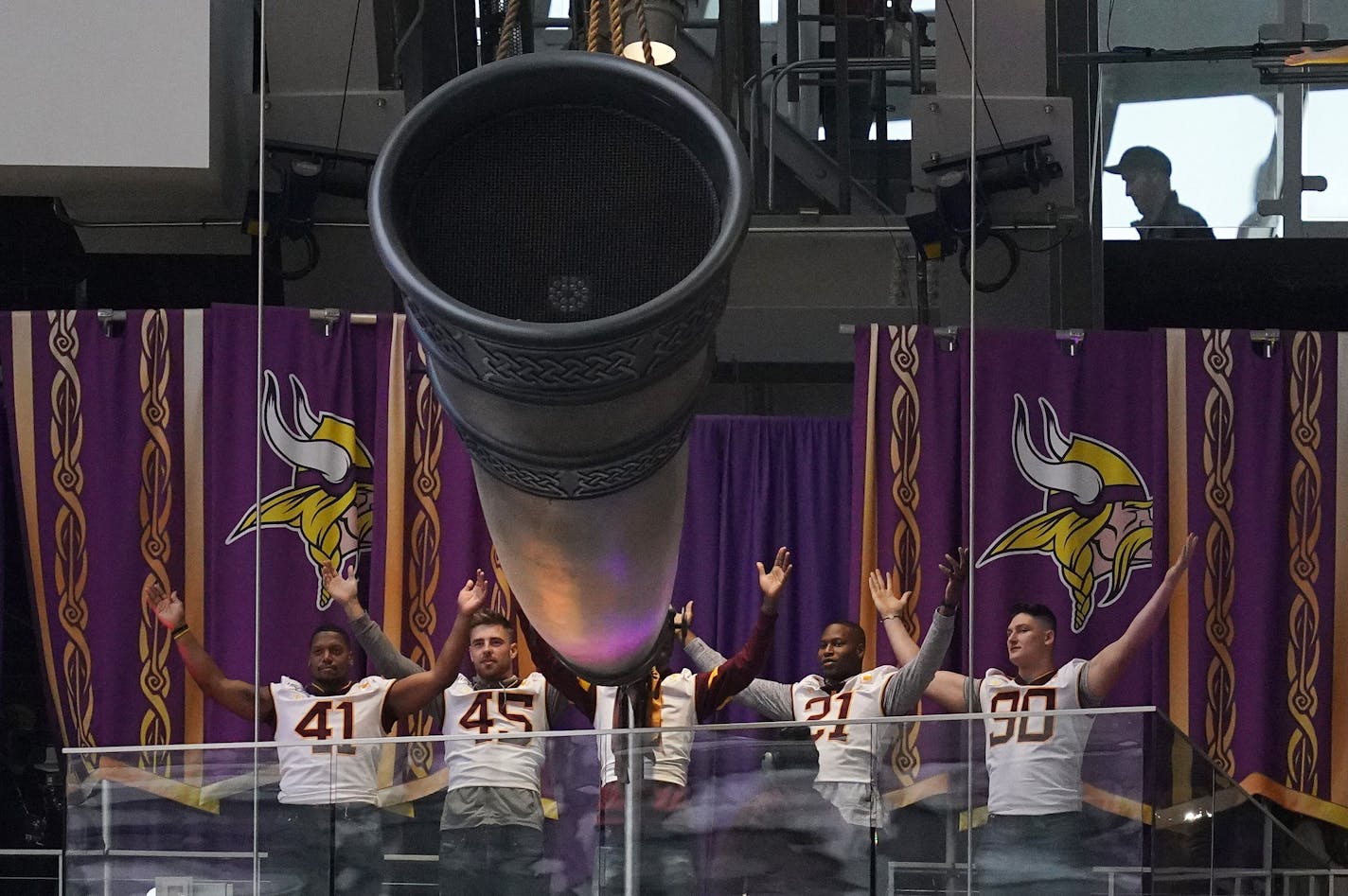 Members of the Minnesota Golden Gophers football team led the Skol chant ahead of Sunday's game between the Minnesota Vikings and the Detroit Lions. ] ANTHONY SOUFFLE • anthony.souffle@startribune.com