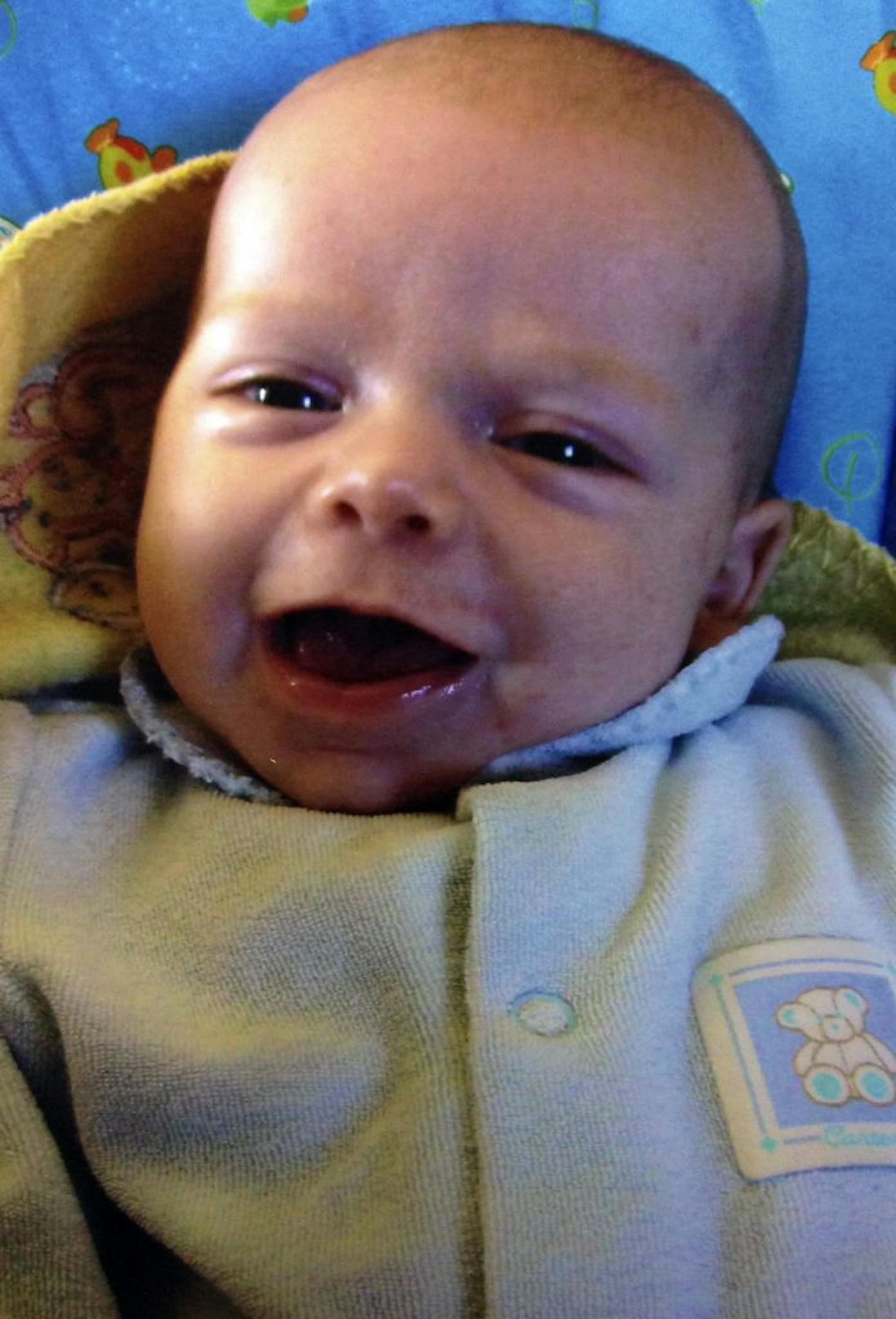 Family provided photo of Blake Mitchum Fletcher, an infant who died in day care on his first day. Runs with child care series.