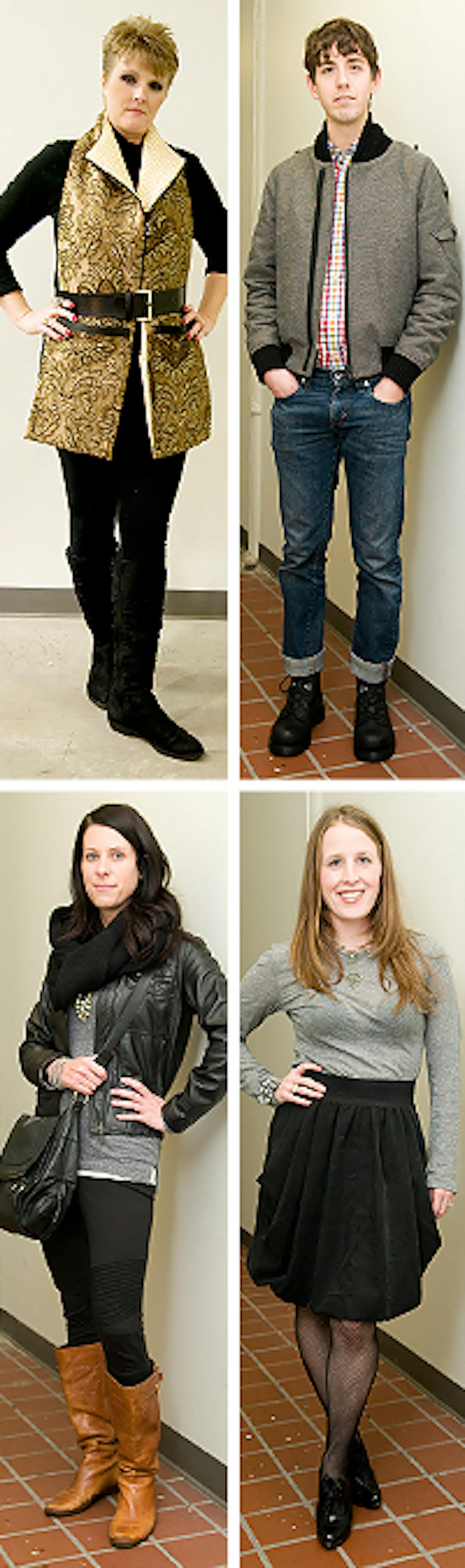 Clockwise from top - Alynn Morrison, Zachary Weed, Bridget Connell, Jessica Palkowitsch