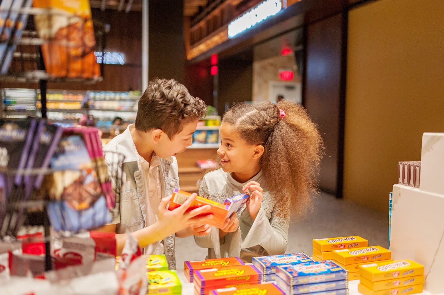 Candy is out in the open in the food hall of the CMX Market Cinema at Mall of America.