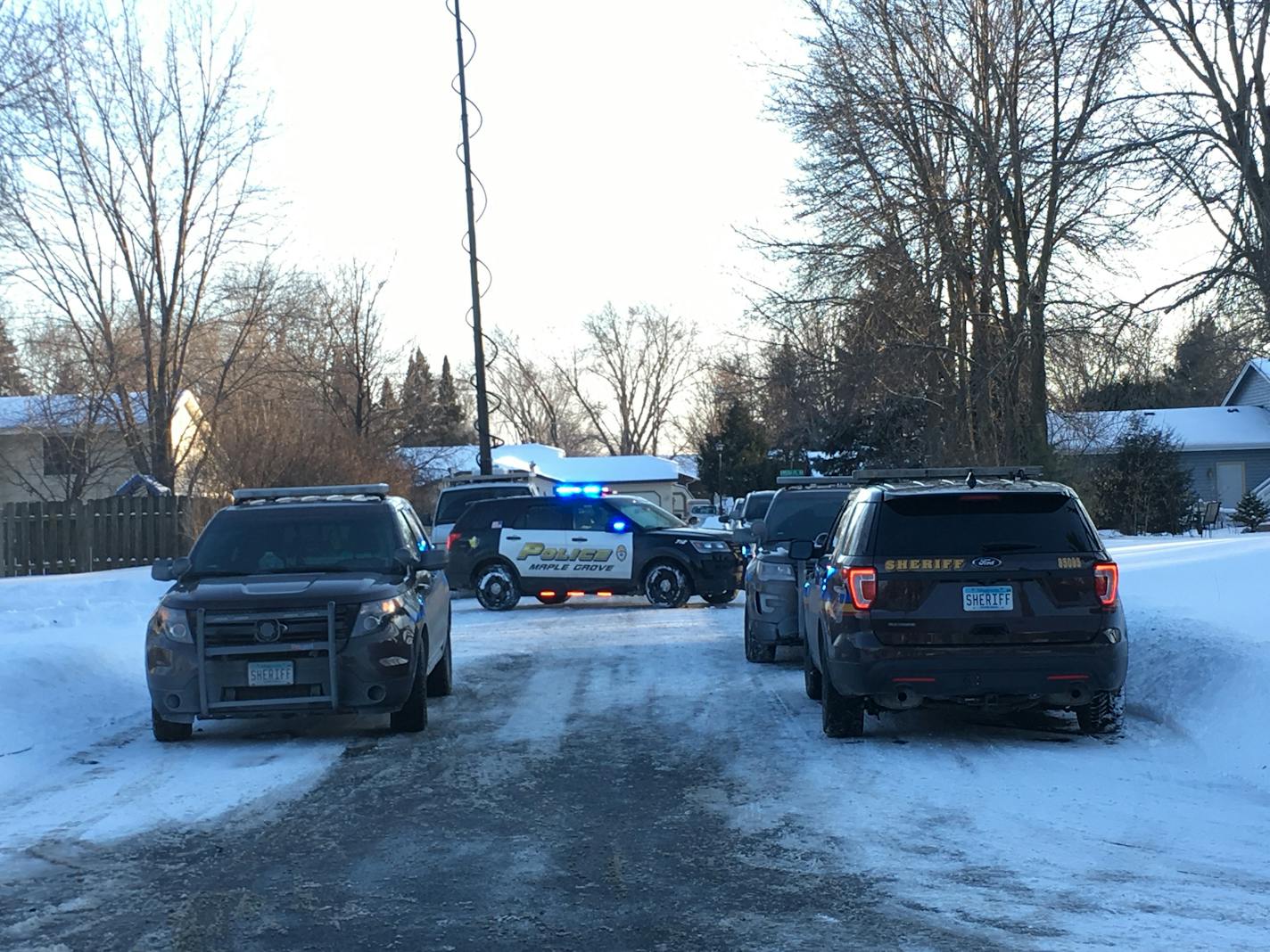 A police officer shot a person with a knife in a house Wednesday afternoon in Maple Grove during a confrontation, leaving the individual severely wounded, authorities said.