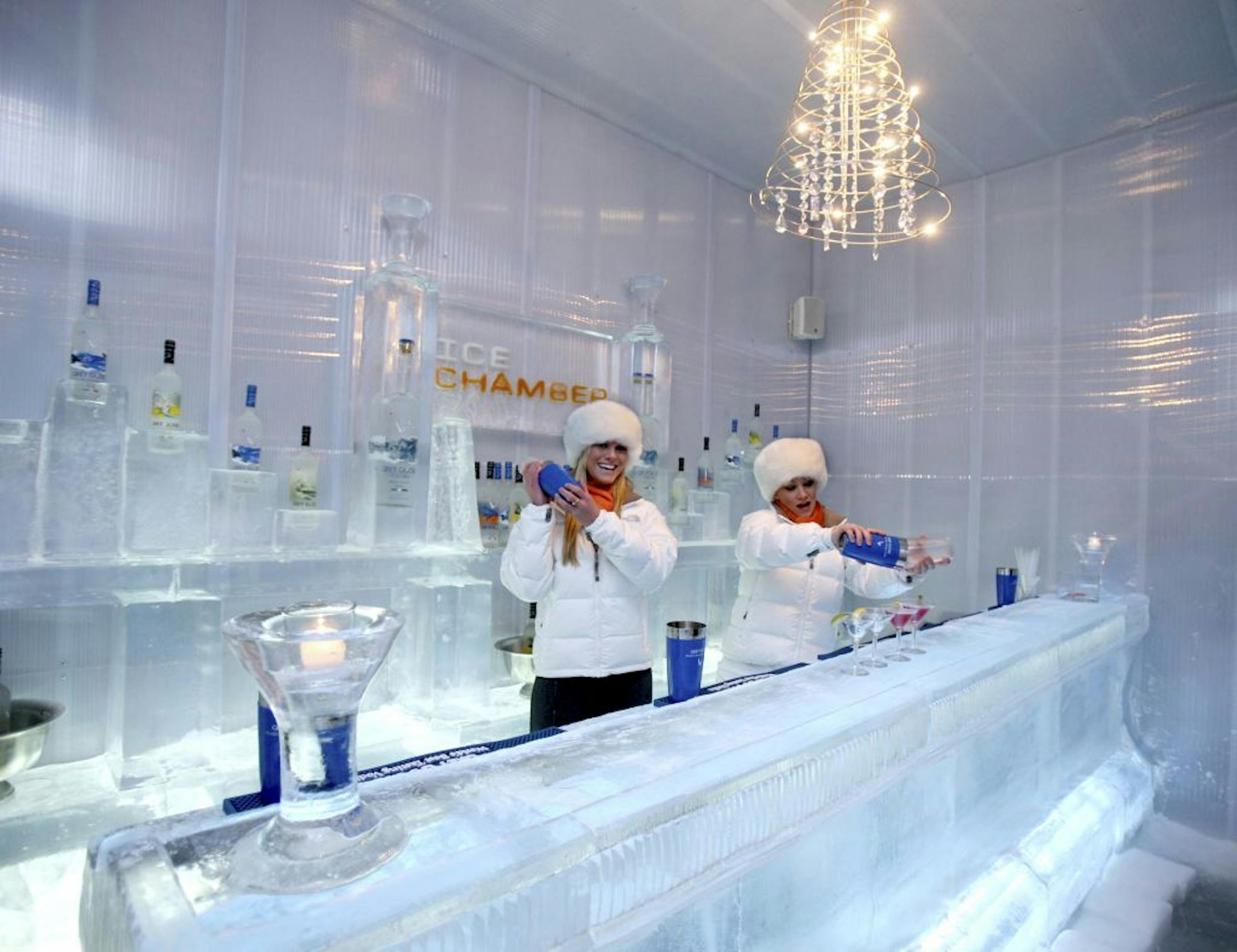 Ice Chamber bar at Le Meridien Chambers in downtown Minneapolis