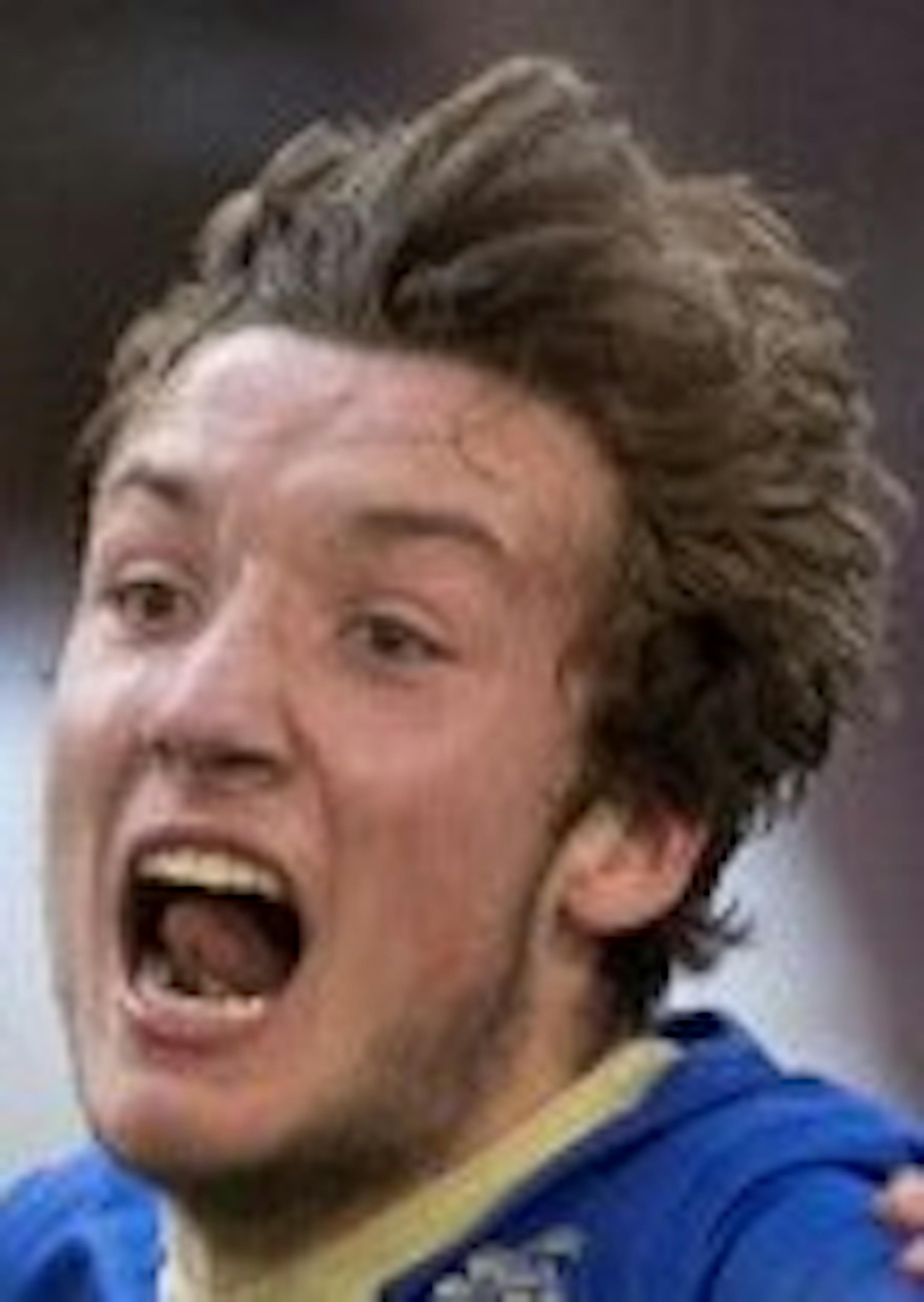 Noah Hermanson left, of Holy Angels and teammate Conor O’Rourke dashed across the field with teammates after scoring the the winning goal in double over time. Holy Angels beat Blake 3-2.] Jerry Holt • Jerry.holt@startribune.com Class 1A boys championship Holy Angels beat Blake 3-2 in double overtime at U.S. Bank Stadium Thursday Oct. 31, 2019. in Minneapolis, MN. Jerry Holt ORG XMIT: MIN1910311512449346